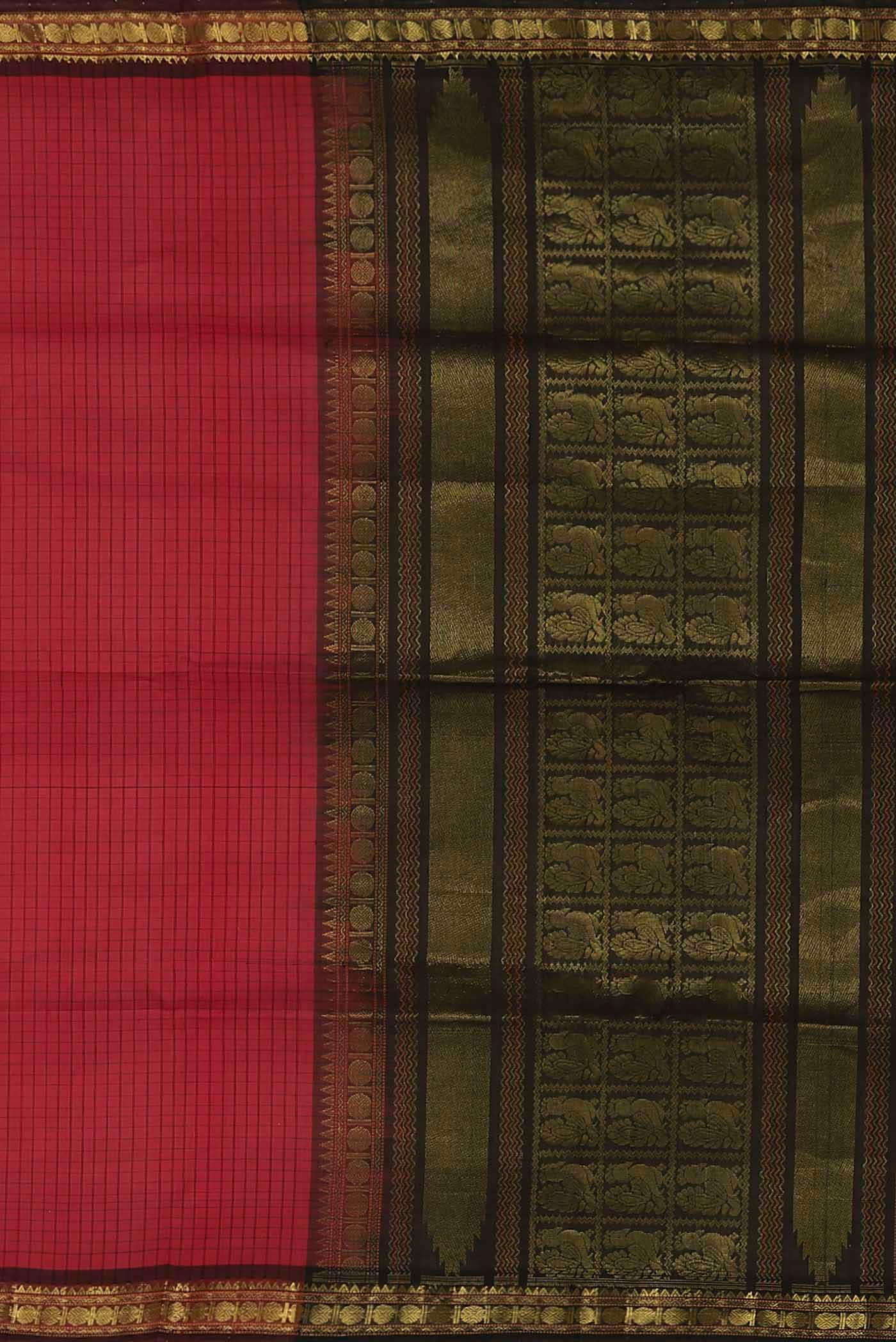 Red Silk Cotton Saree