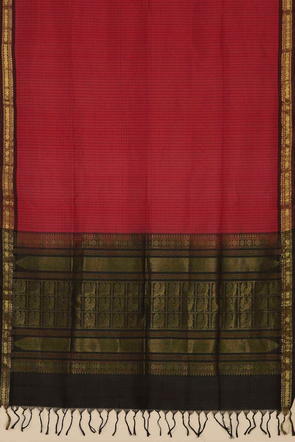 Red Silk Cotton Saree