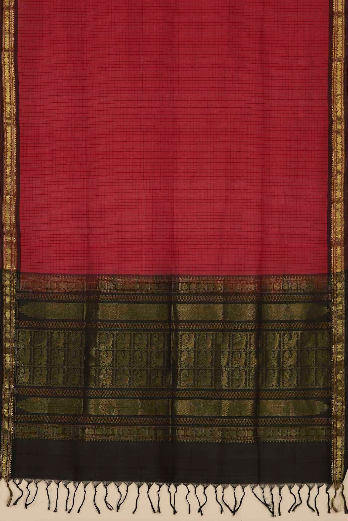 Red Silk Cotton Saree