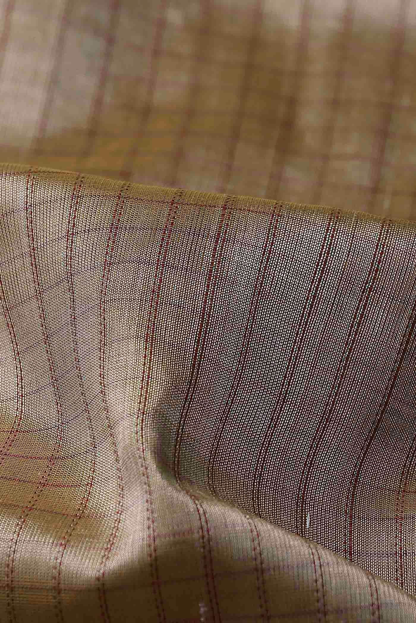 Beige Silk Cotton Saree