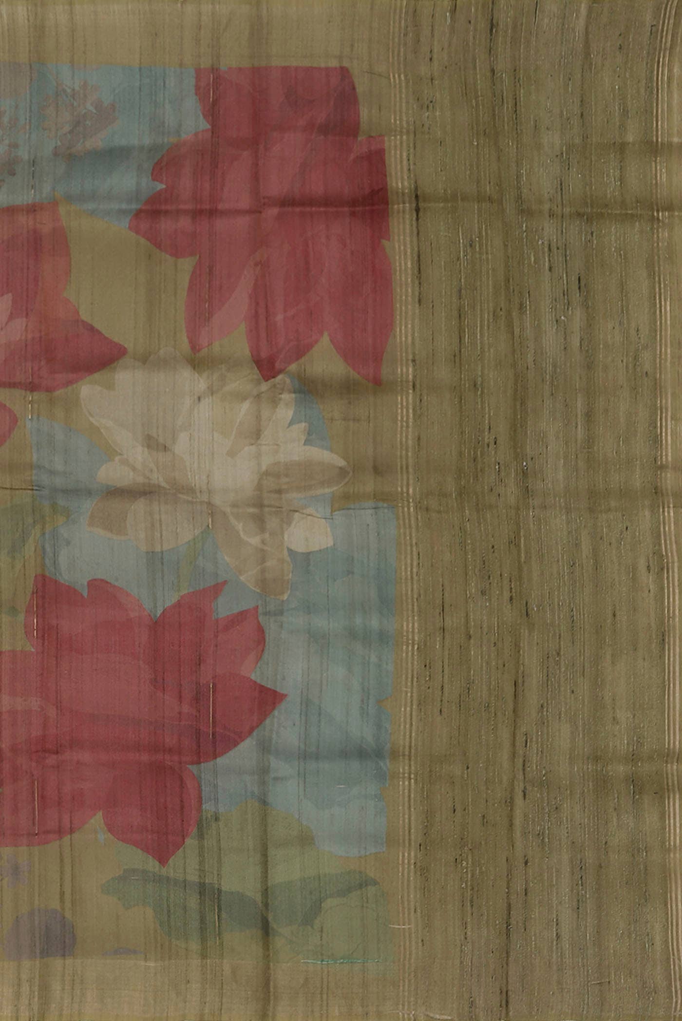 Dark Beige Bhagalpuri Tussar Silk Saree