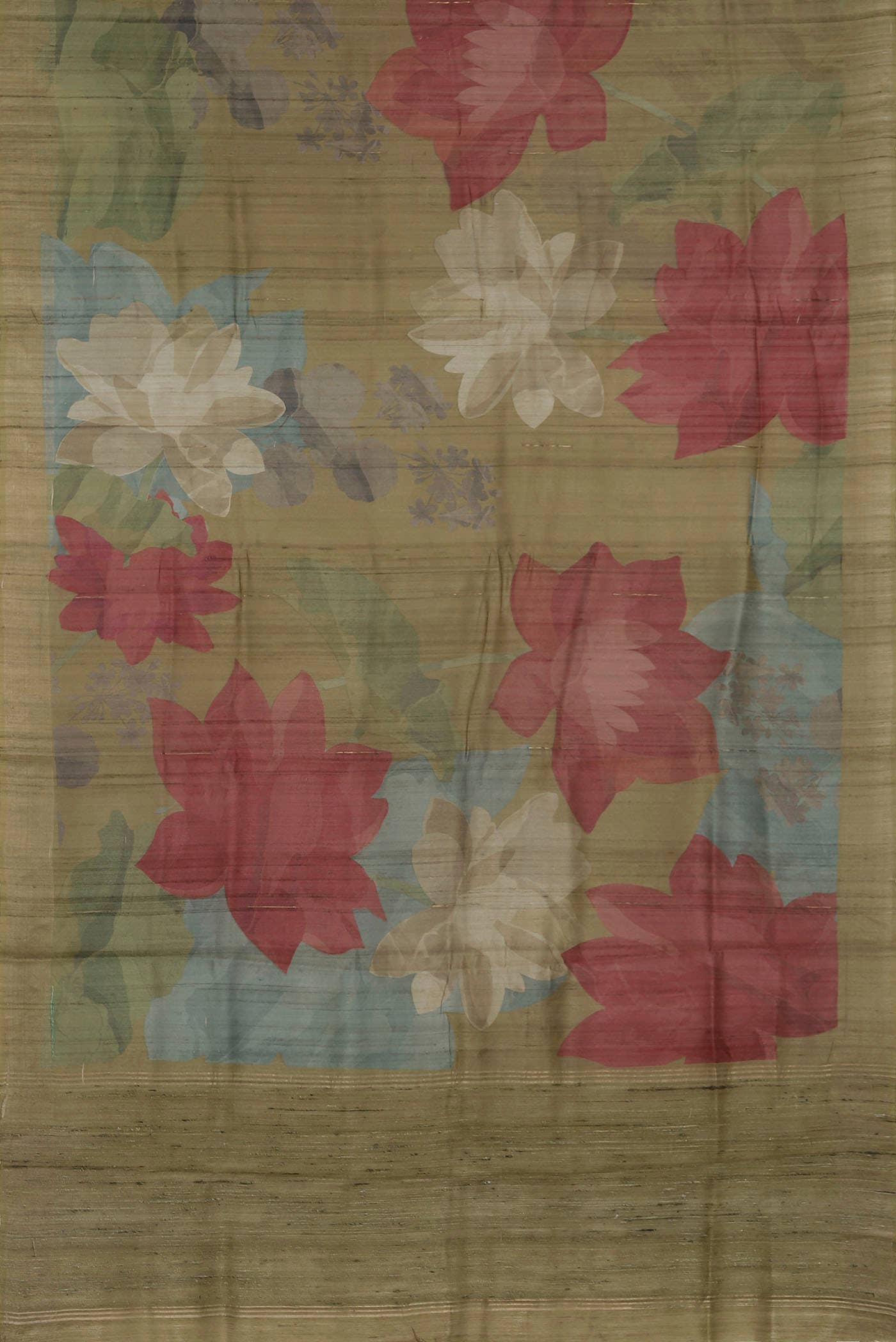 Dark Beige Bhagalpuri Tussar Silk Saree