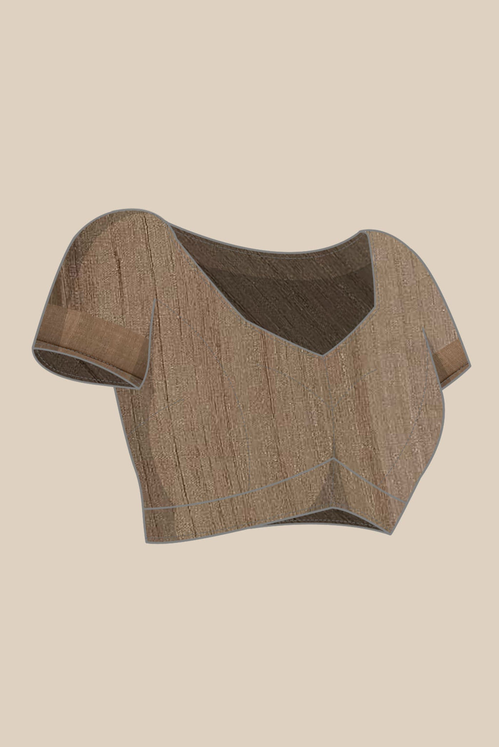 Brown Bhagalpuri Tussar Silk Saree