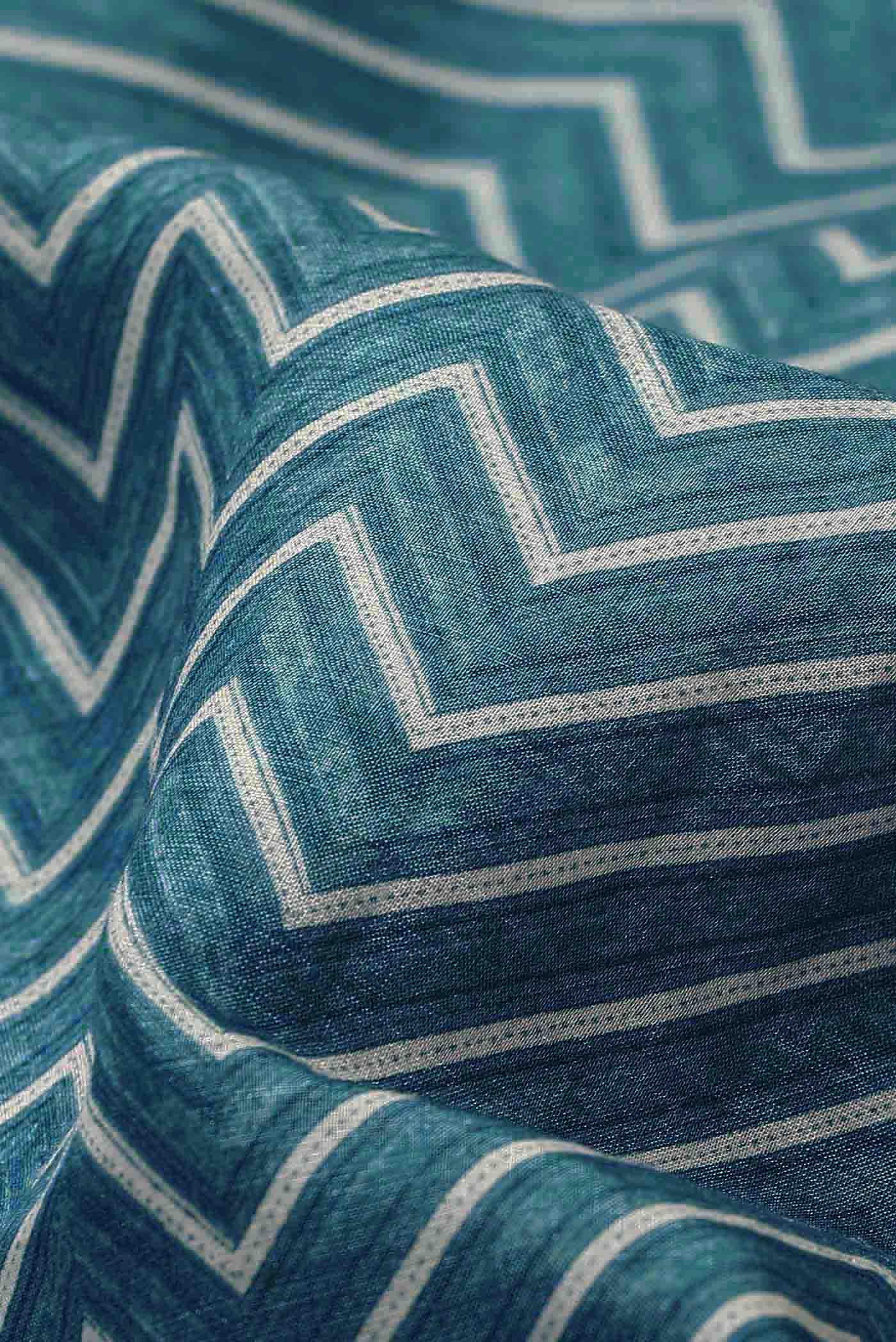 Blue Bhagalpuri Tussar Silk Saree