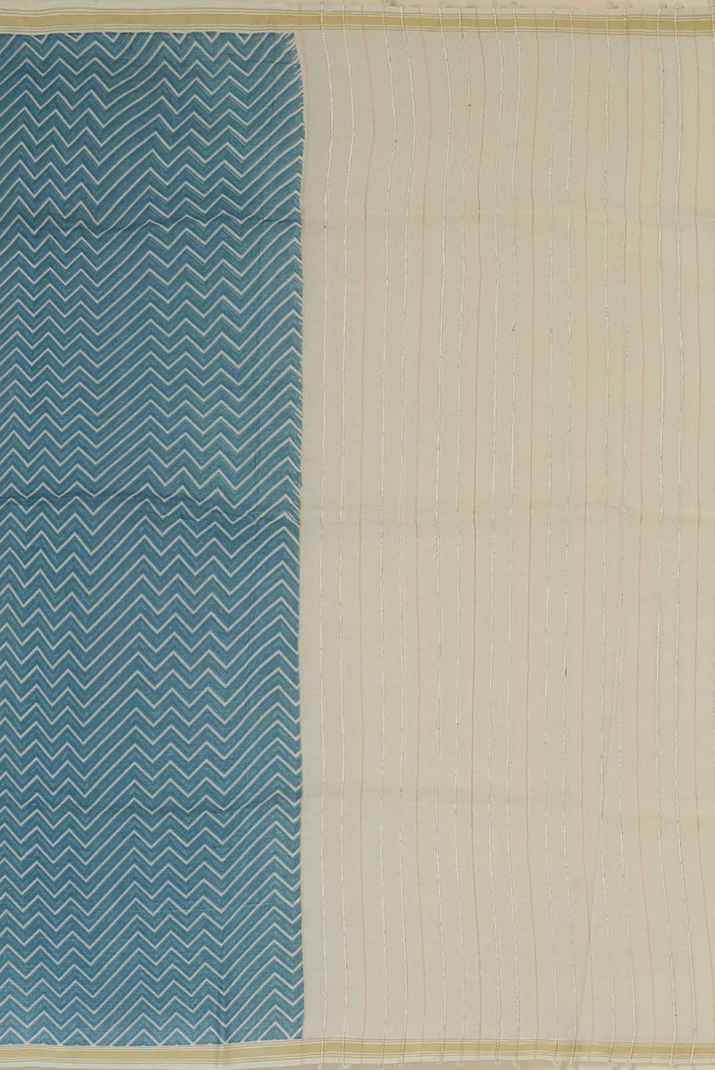 Blue Bhagalpuri Tussar Silk Saree