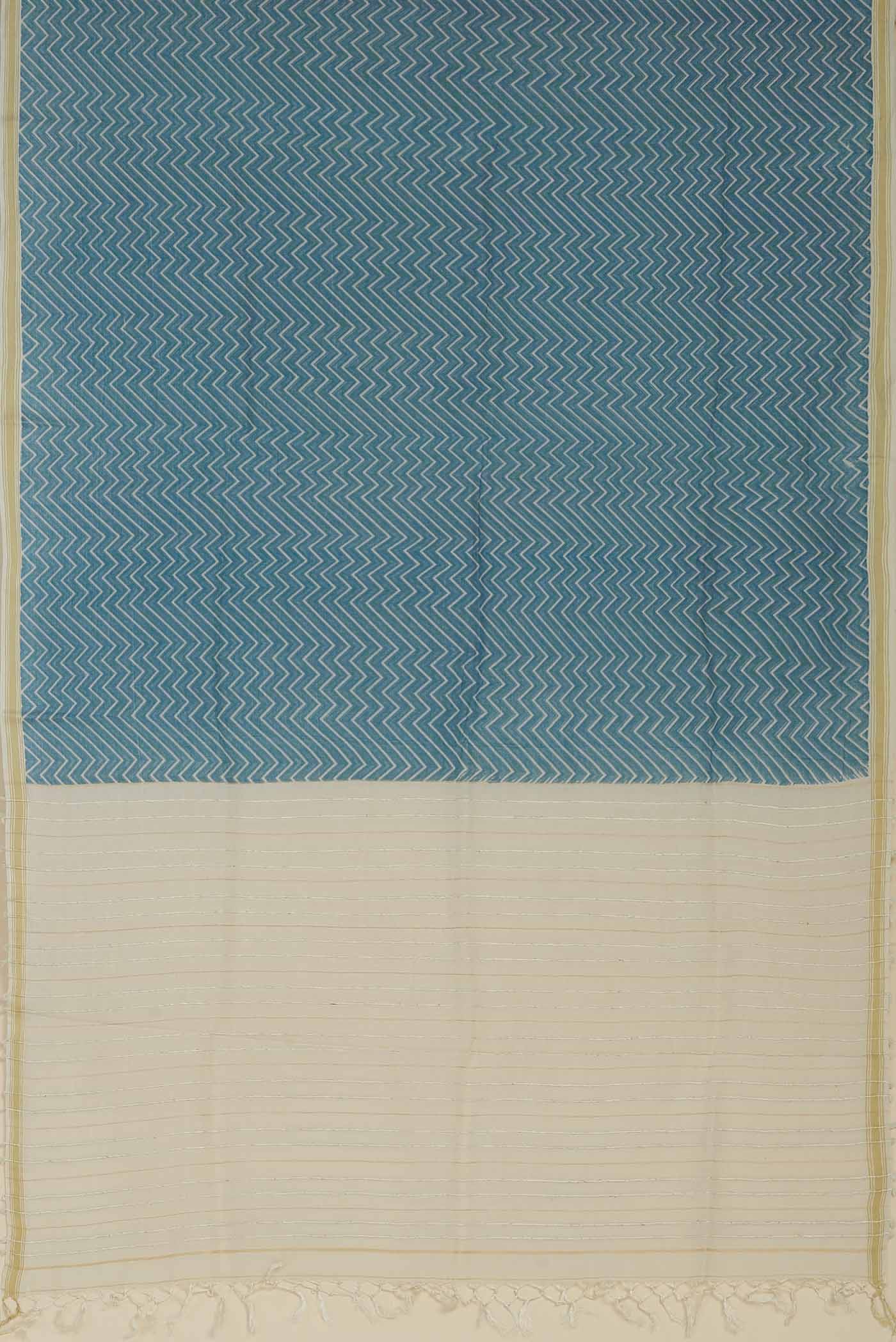 Blue Bhagalpuri Tussar Silk Saree