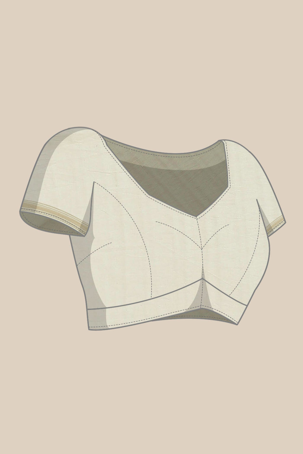 Cream Bhagalpuri Tussar Silk Saree