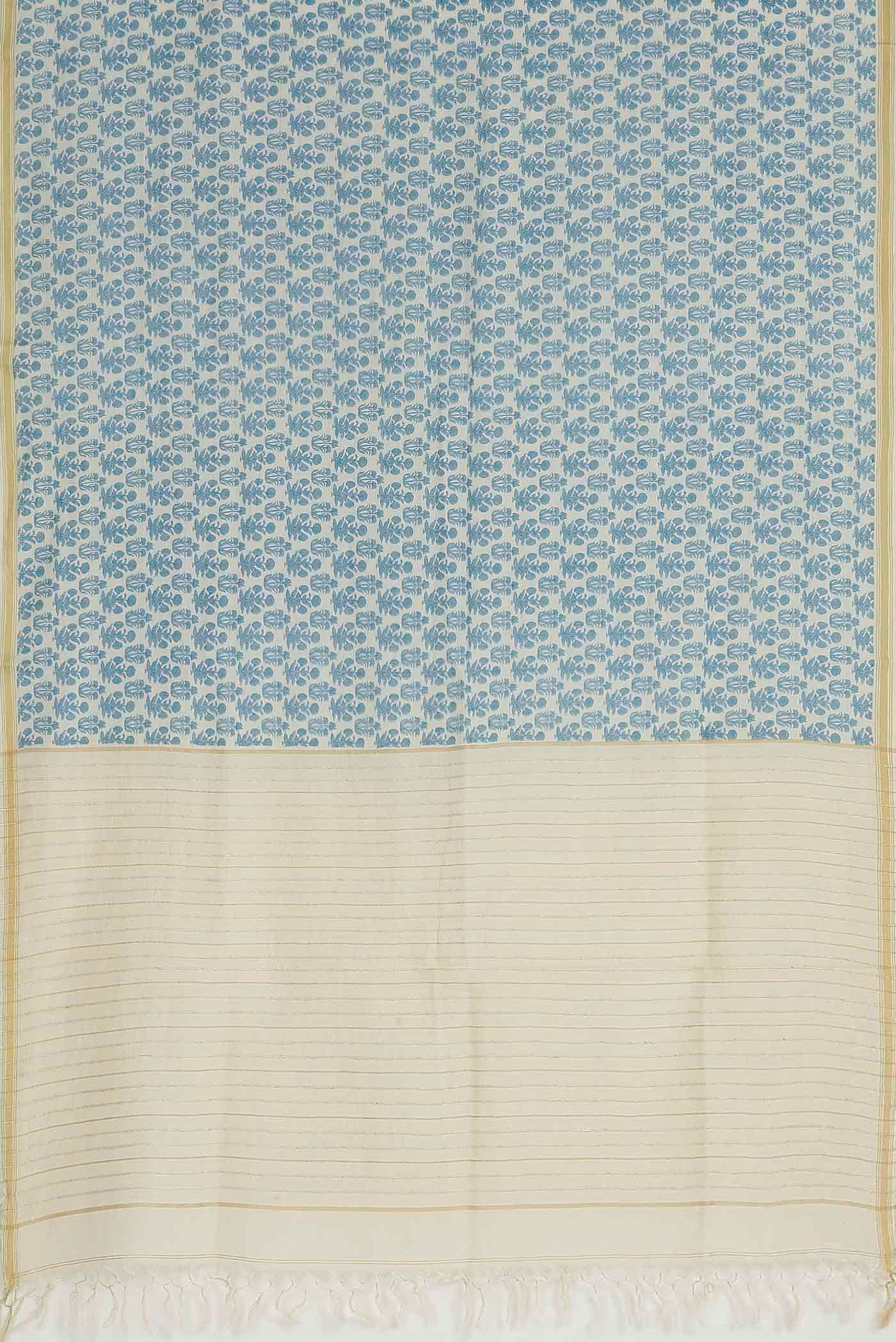 Off White Tussar Saree