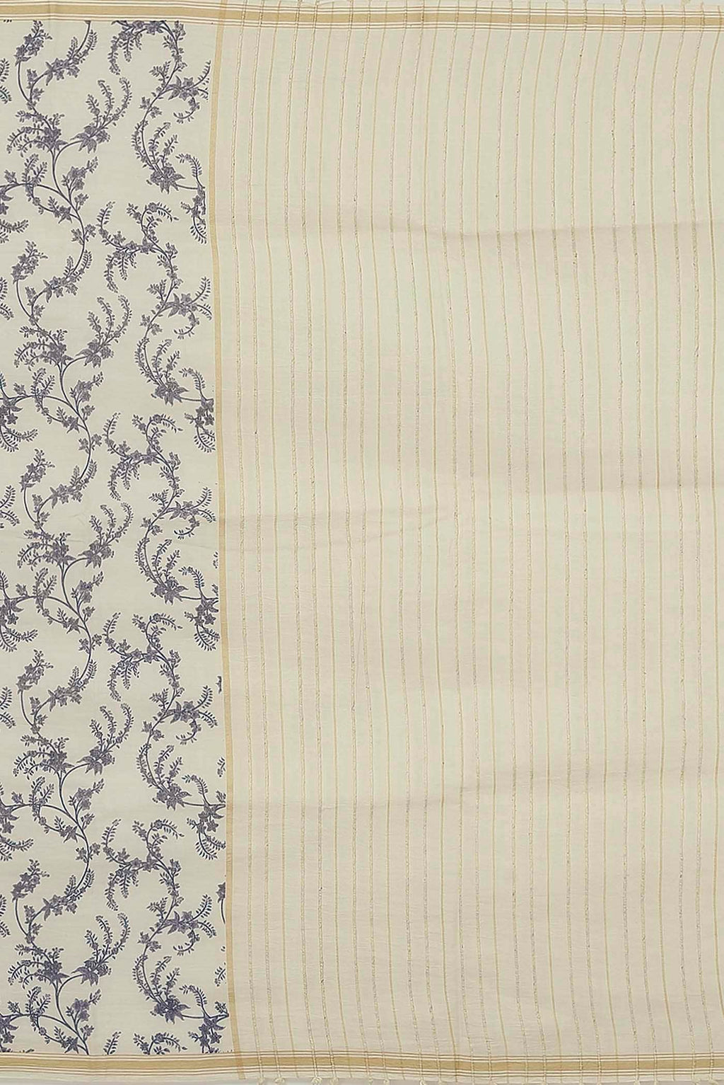 Off White Tussar Saree