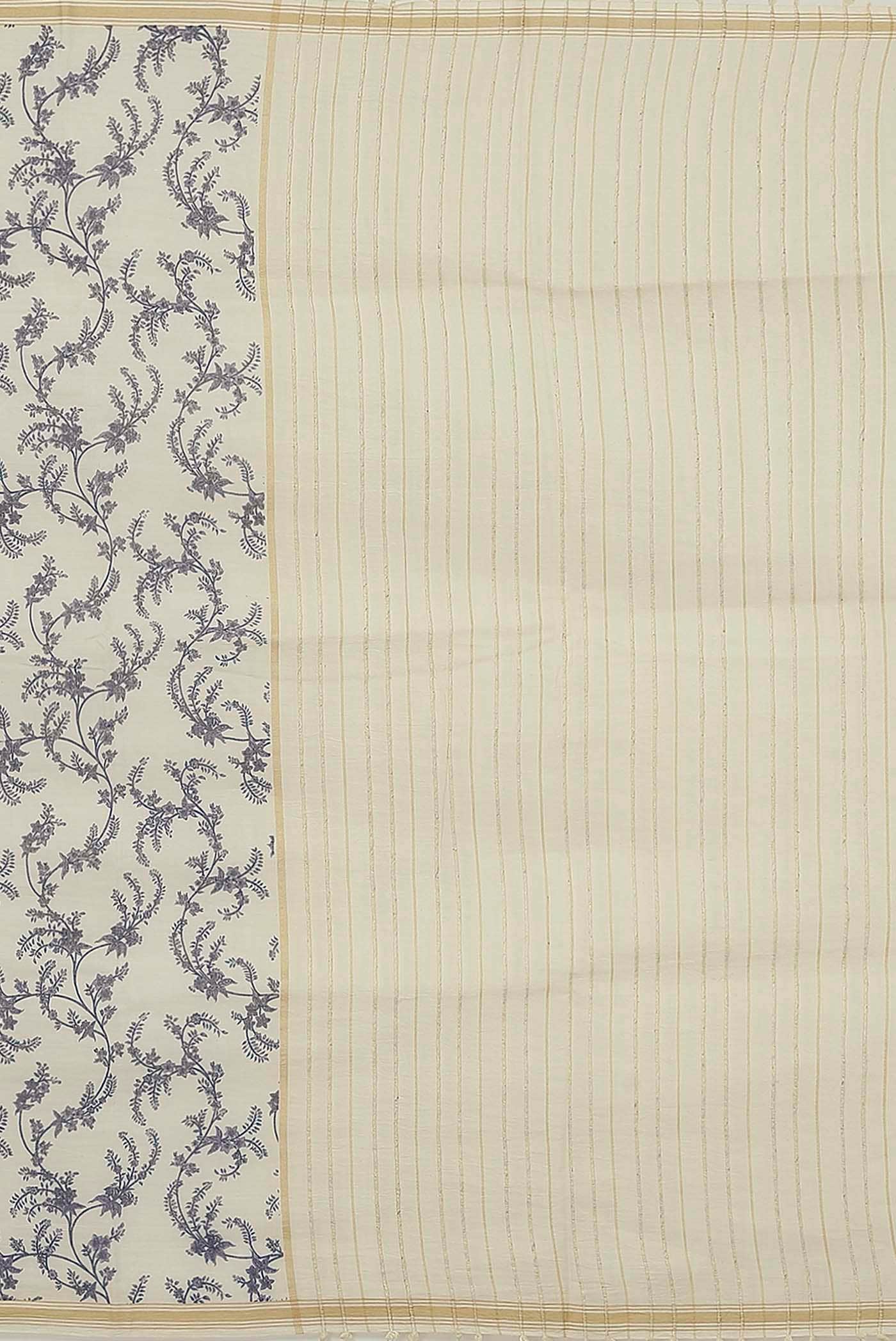 Off White Tussar Saree
