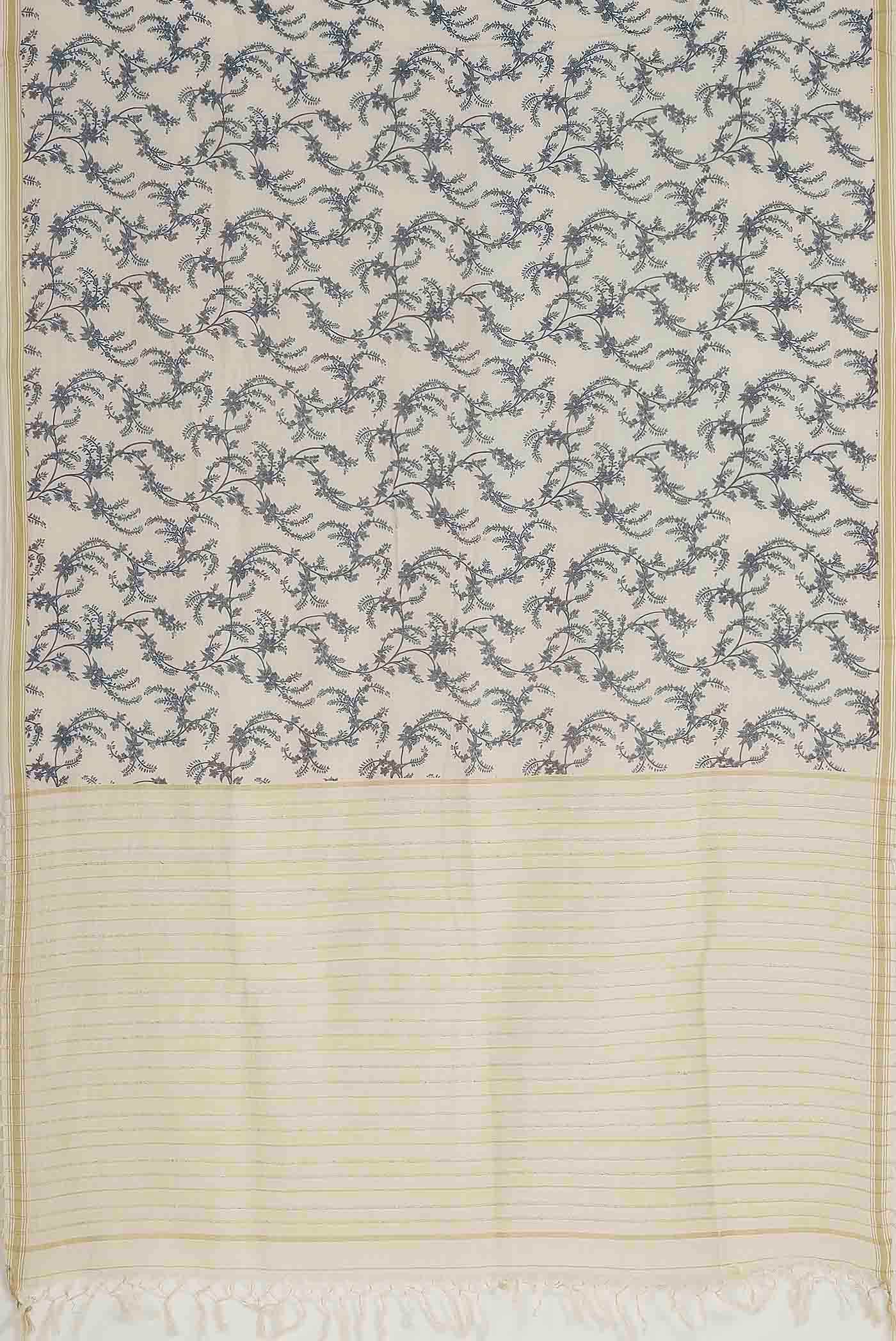 Off White Tussar Saree