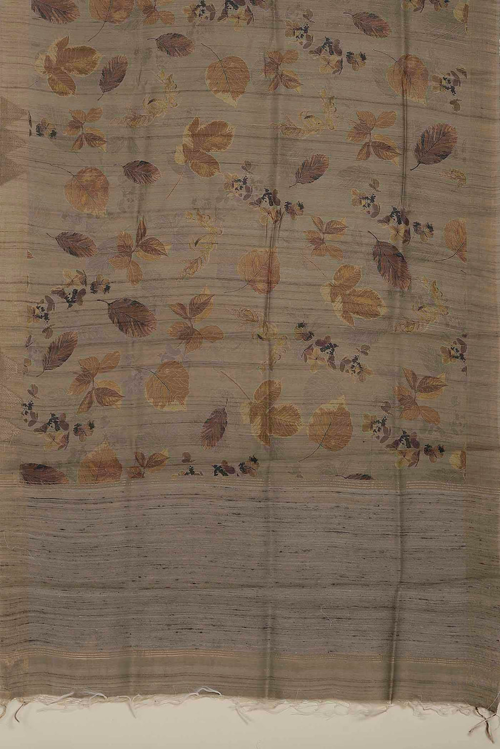 Beige Bhagalpuri Tussar Silk Saree