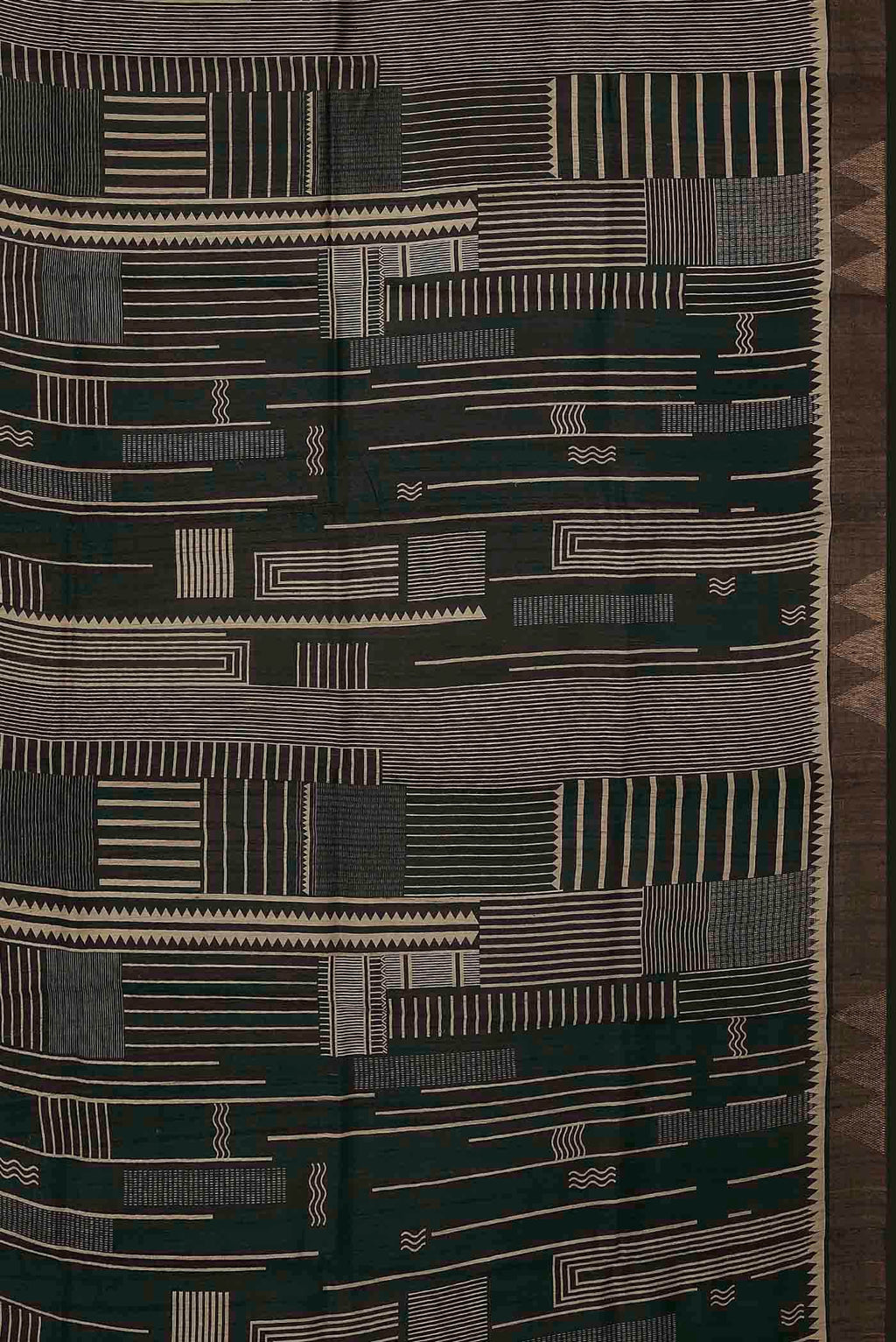 Black Bhagalpuri Tussar Silk Saree