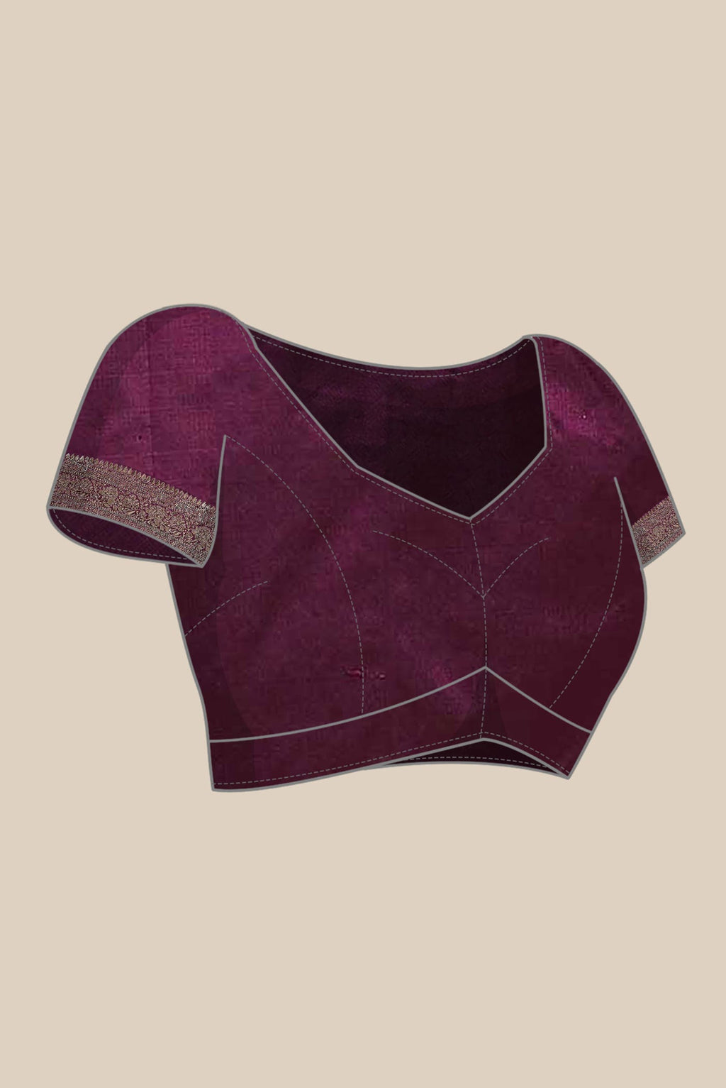 Purple Banarasi Katan Silk Saree