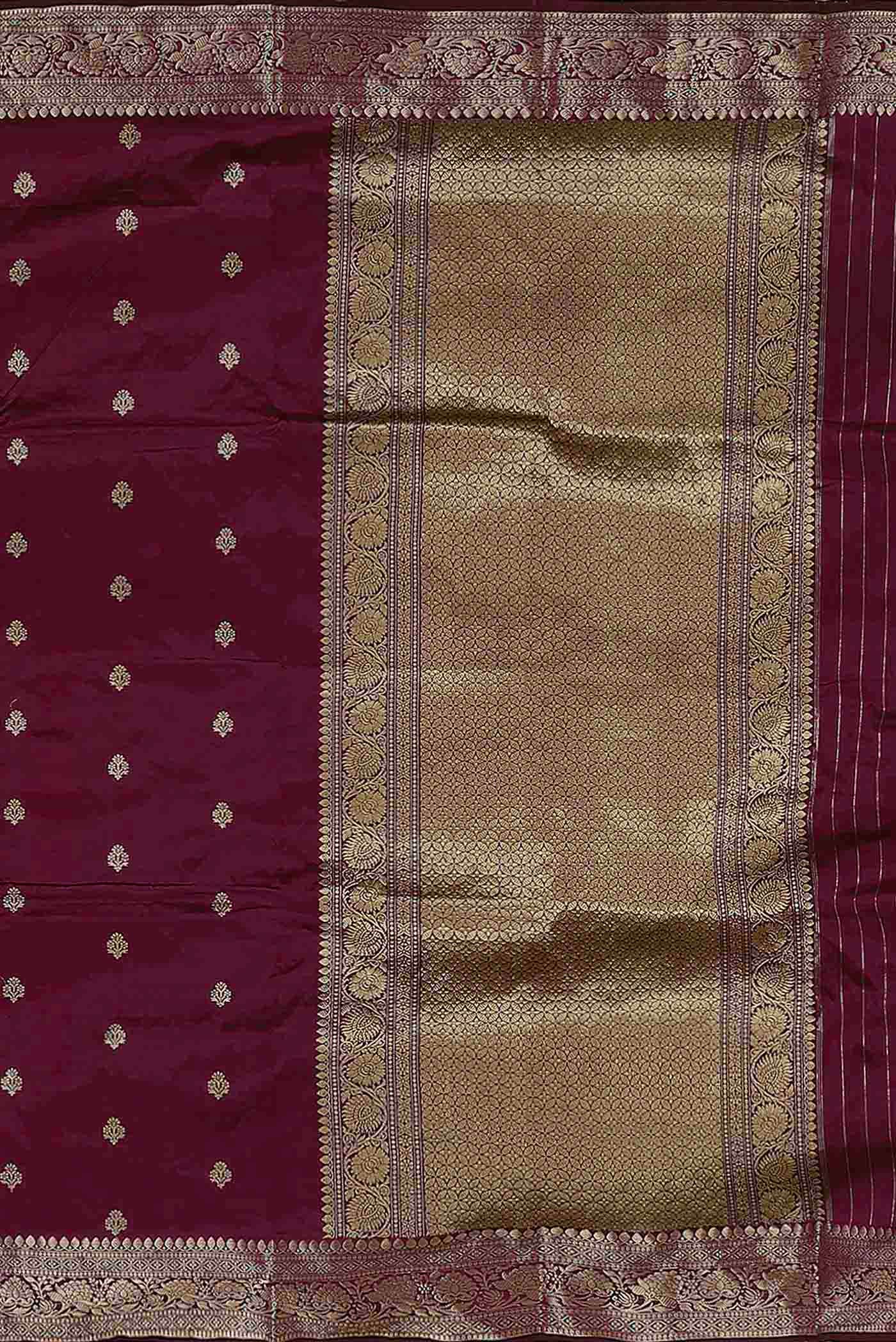 Purple Banarasi Katan Silk Saree