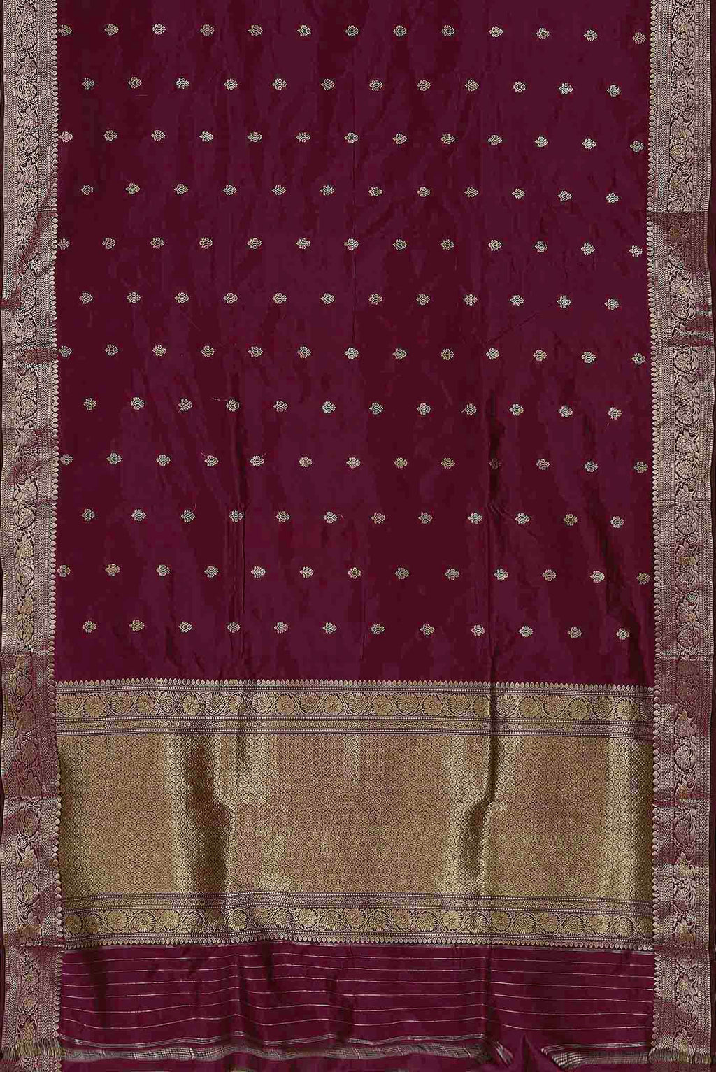 Purple Banarasi Katan Silk Saree