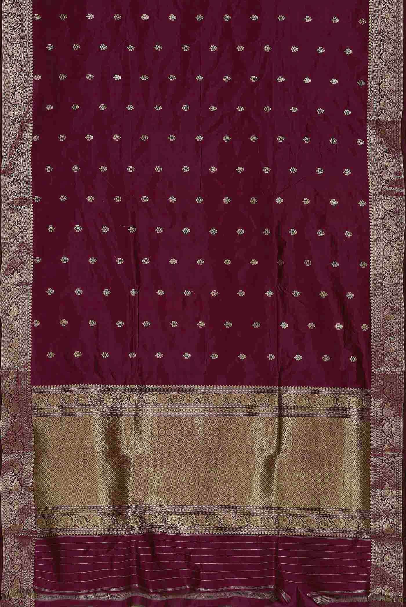 Purple Banarasi Katan Silk Saree