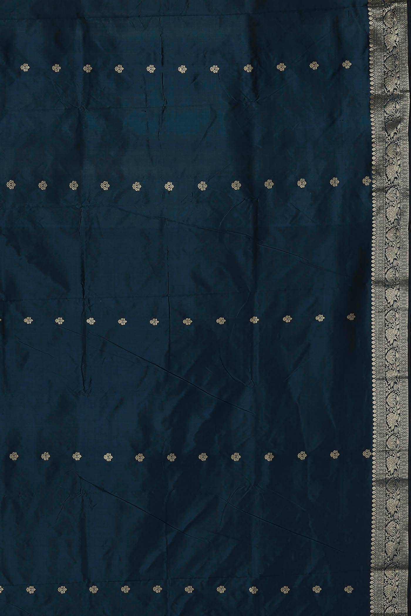 Blue Banarasi Katan Silk Saree
