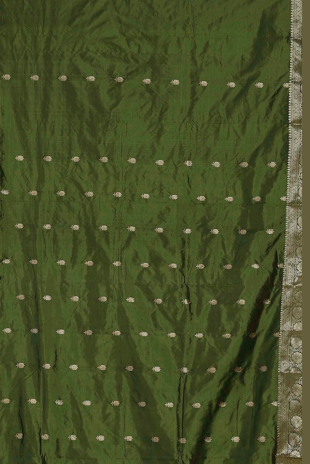 Green Banarasi Katan Silk Saree