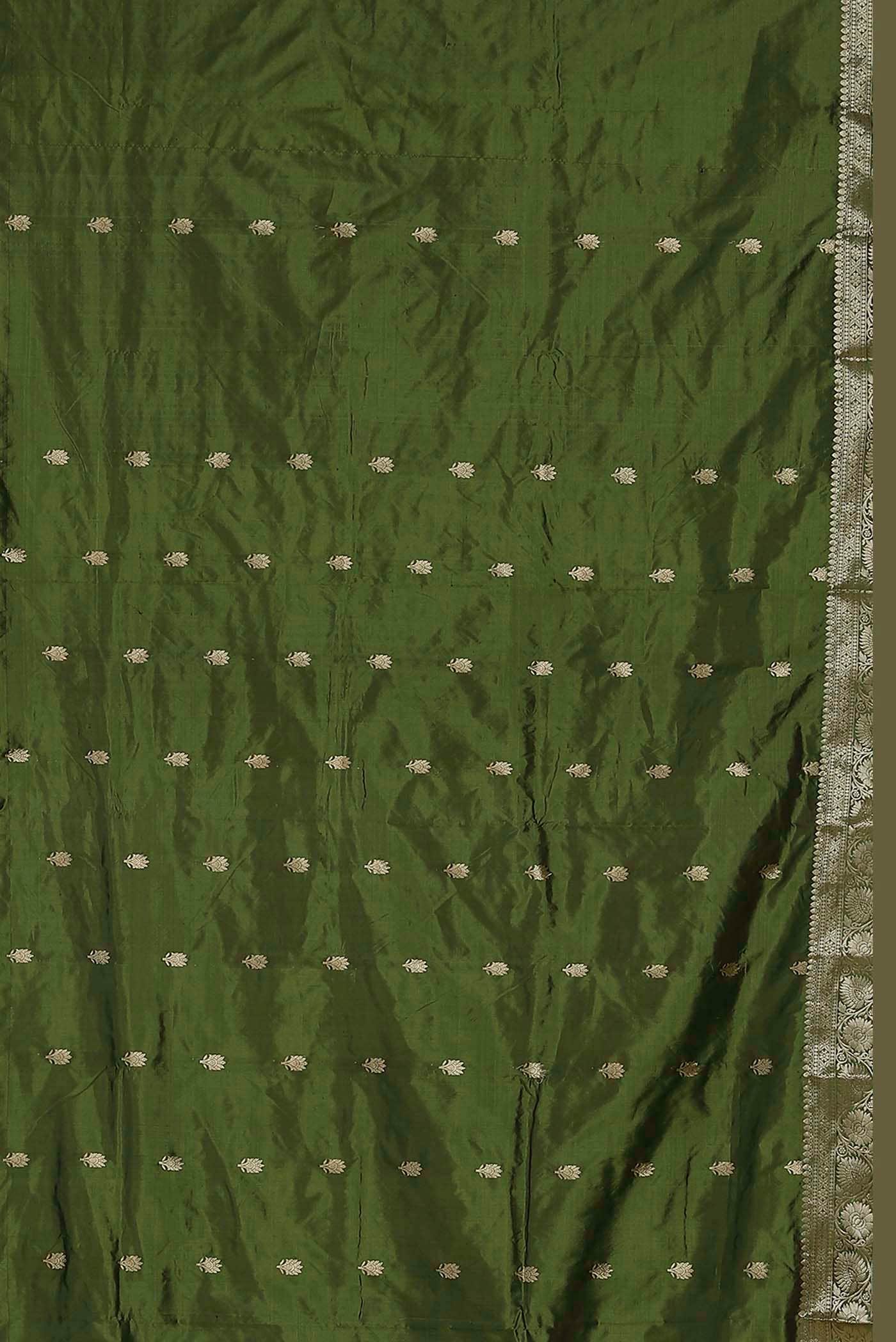 Green Banarasi Katan Silk Saree