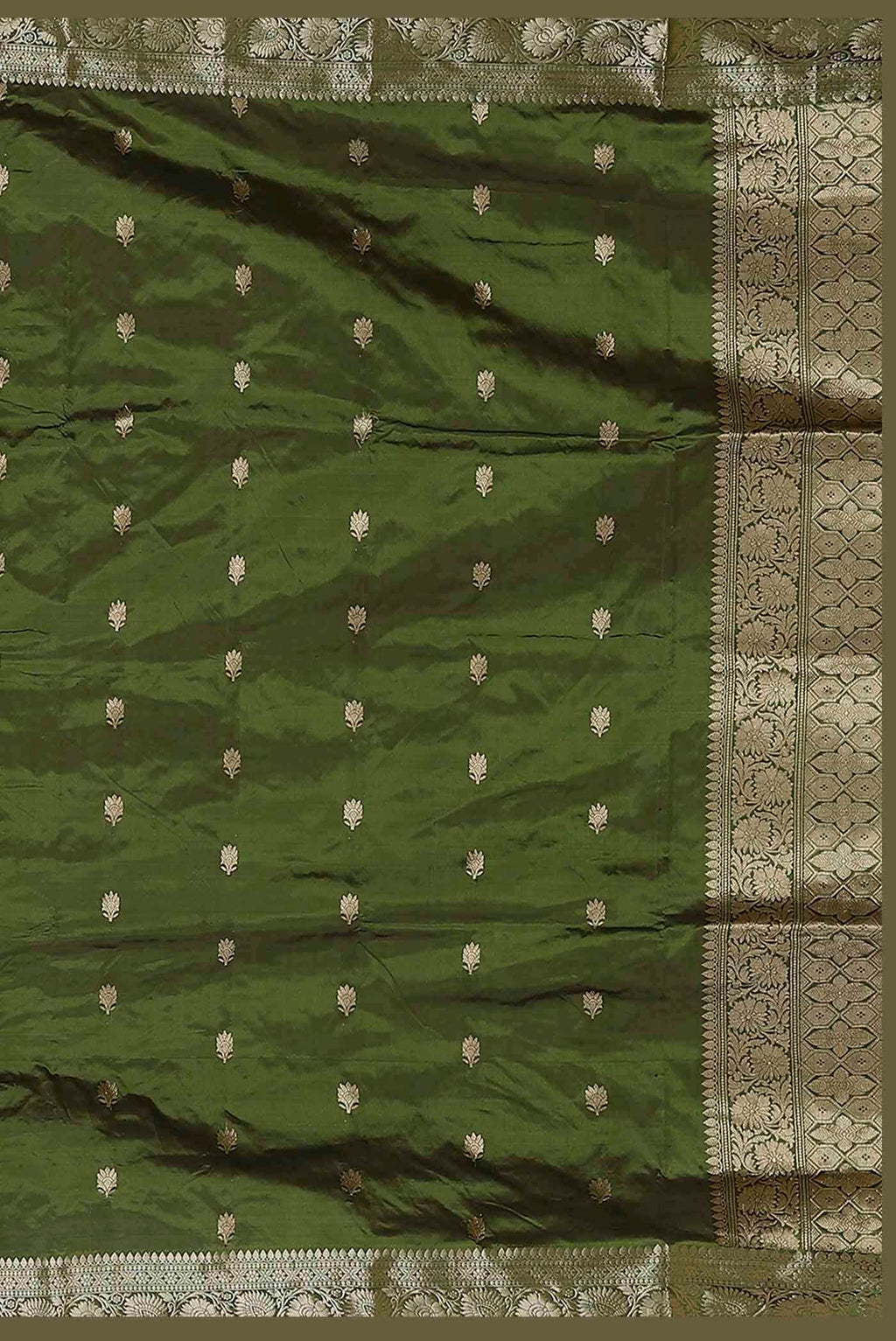 Green Banarasi Katan Silk Saree