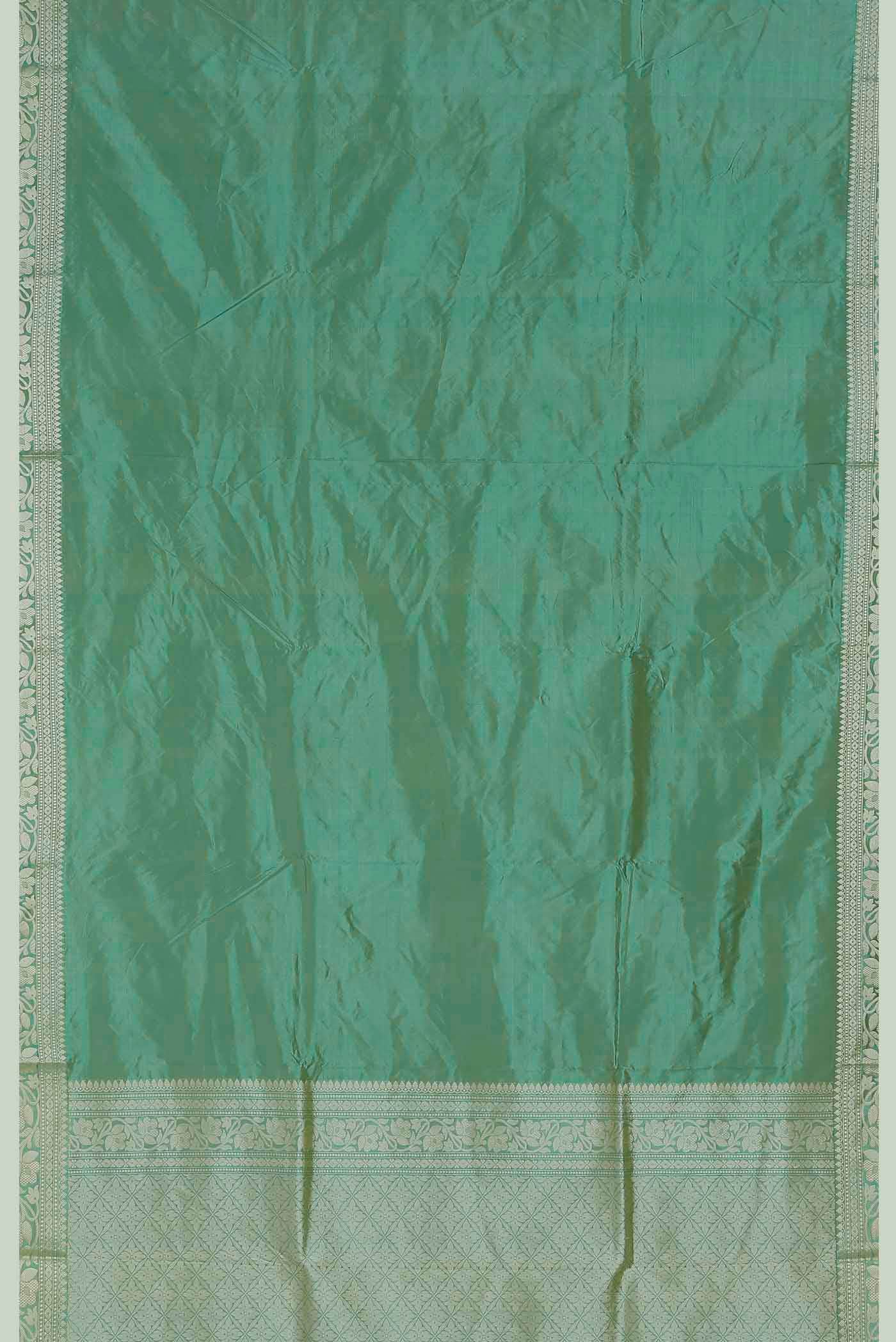 Green Banarasi Katan Silk Saree