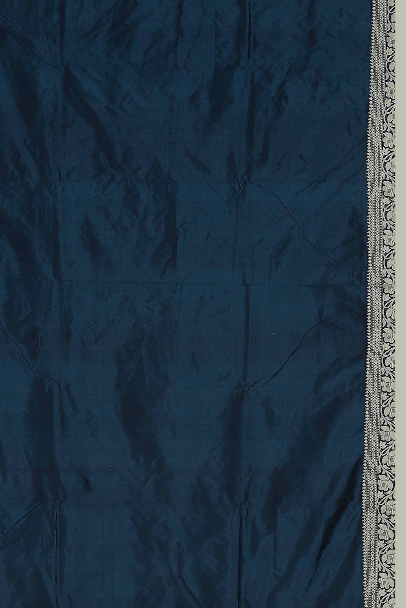 Blue Banarasi Katan Silk Saree