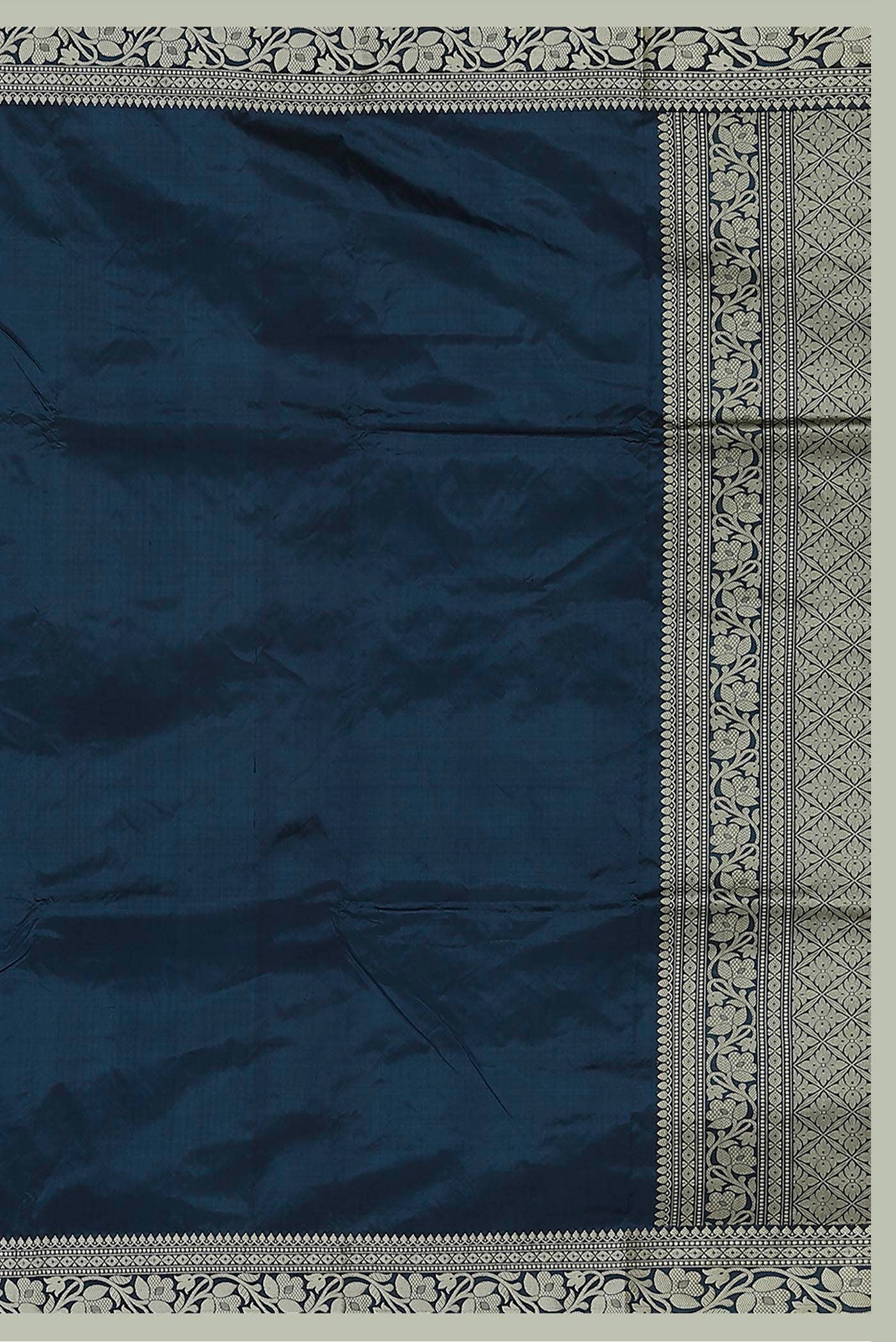 Blue Banarasi Katan Silk Saree