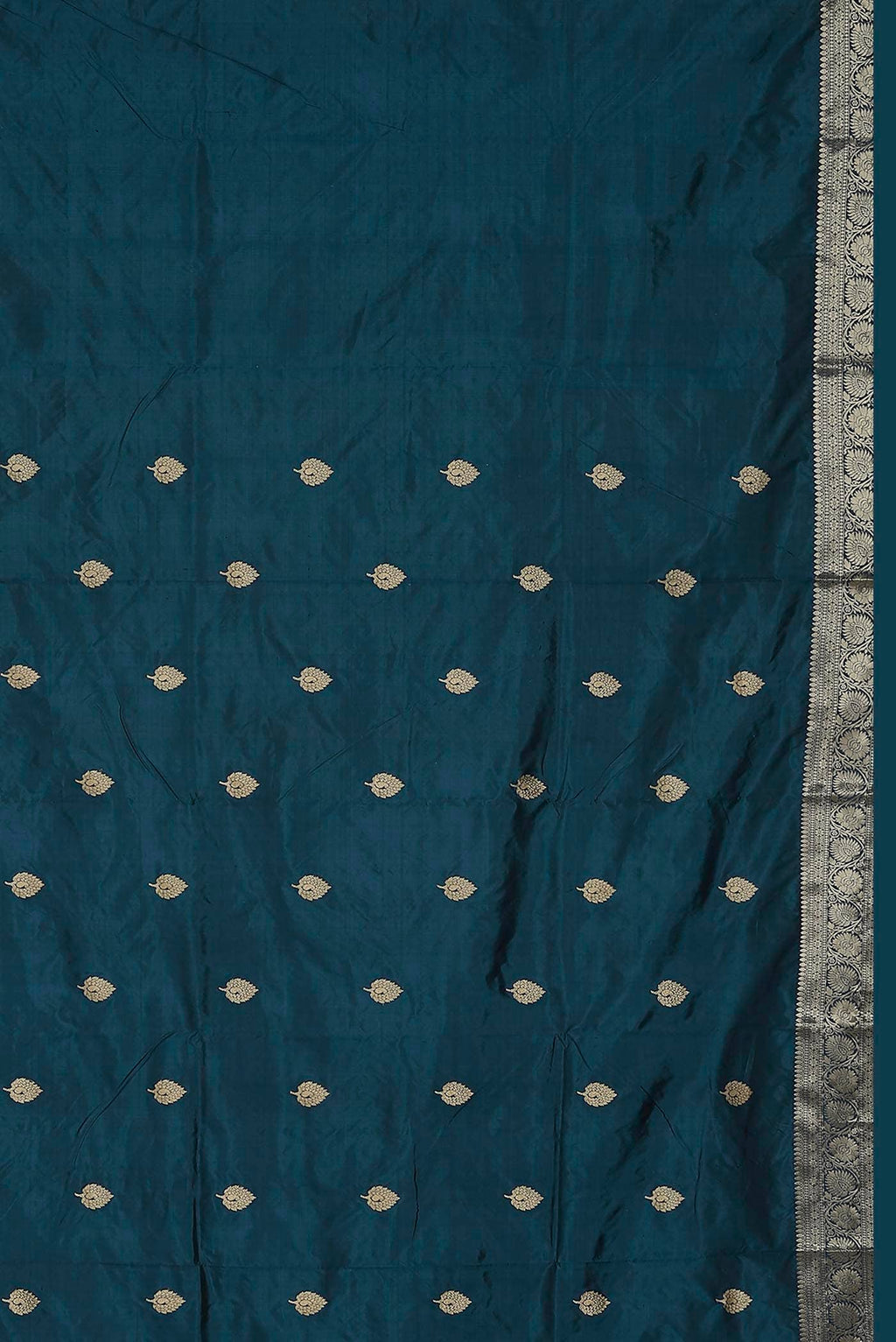 Blue Banarasi Katan Silk Saree