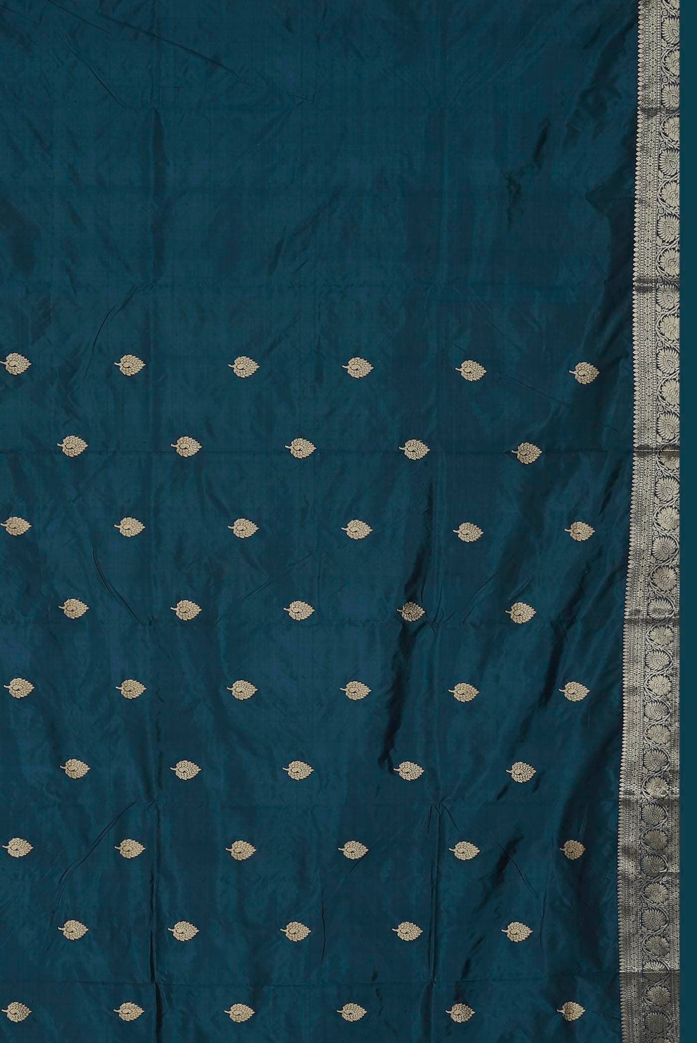 Blue Banarasi Katan Silk Saree
