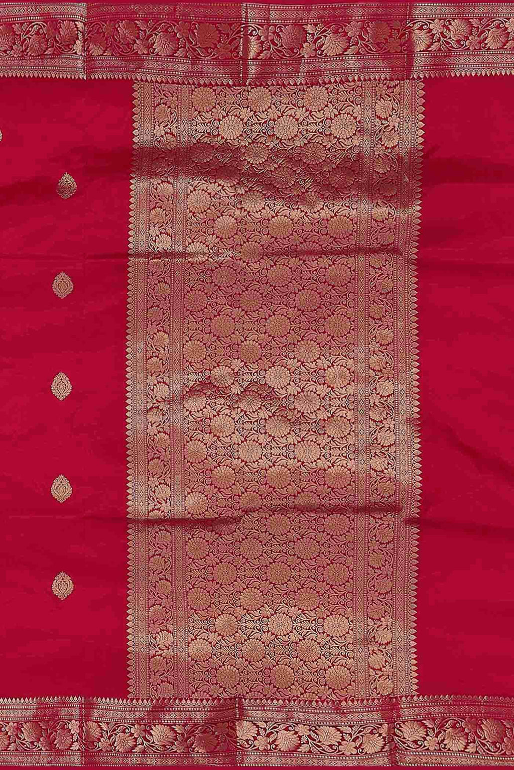 Red Banarasi Katan Silk Saree