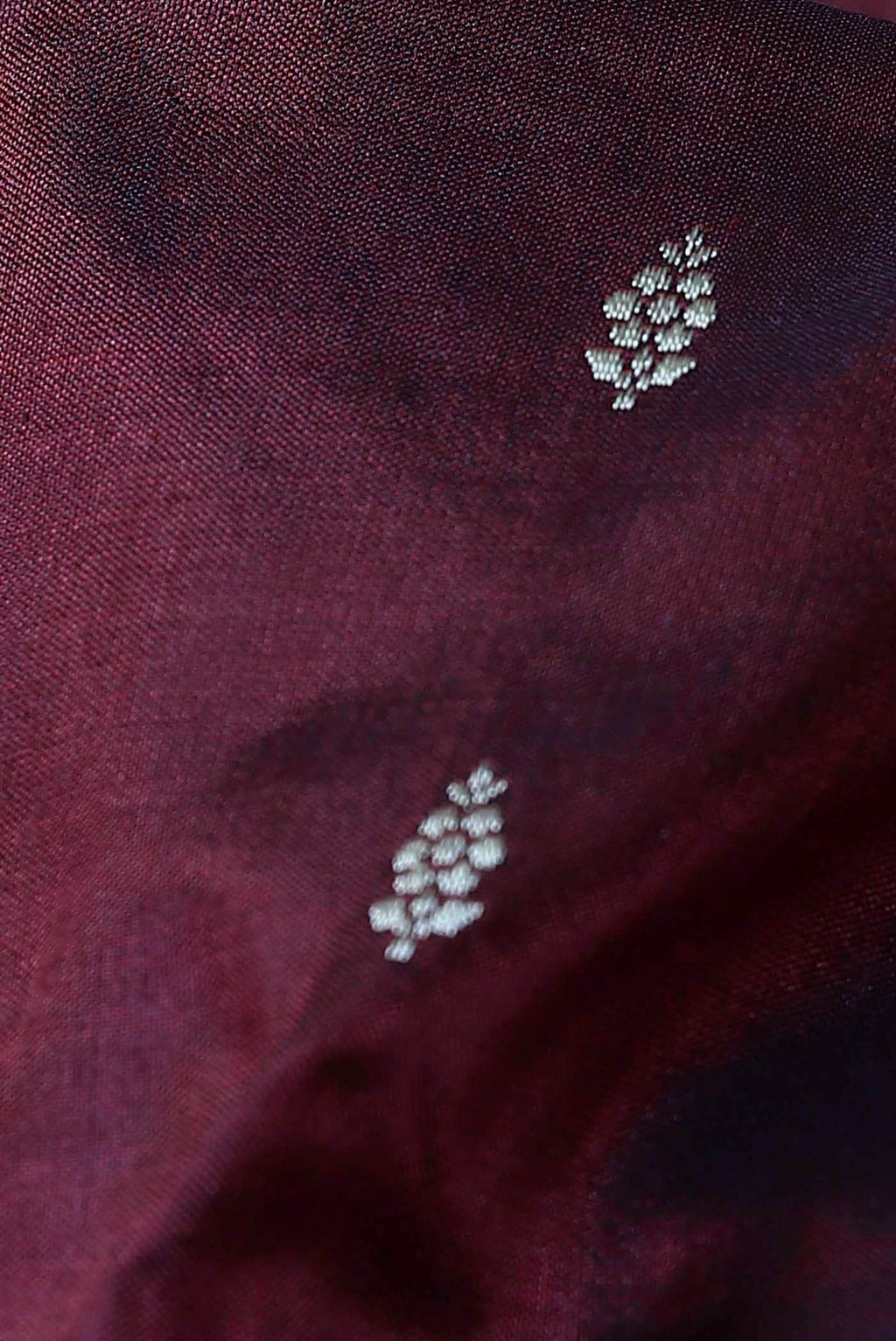 Maroon Banarasi Katan Silk Saree