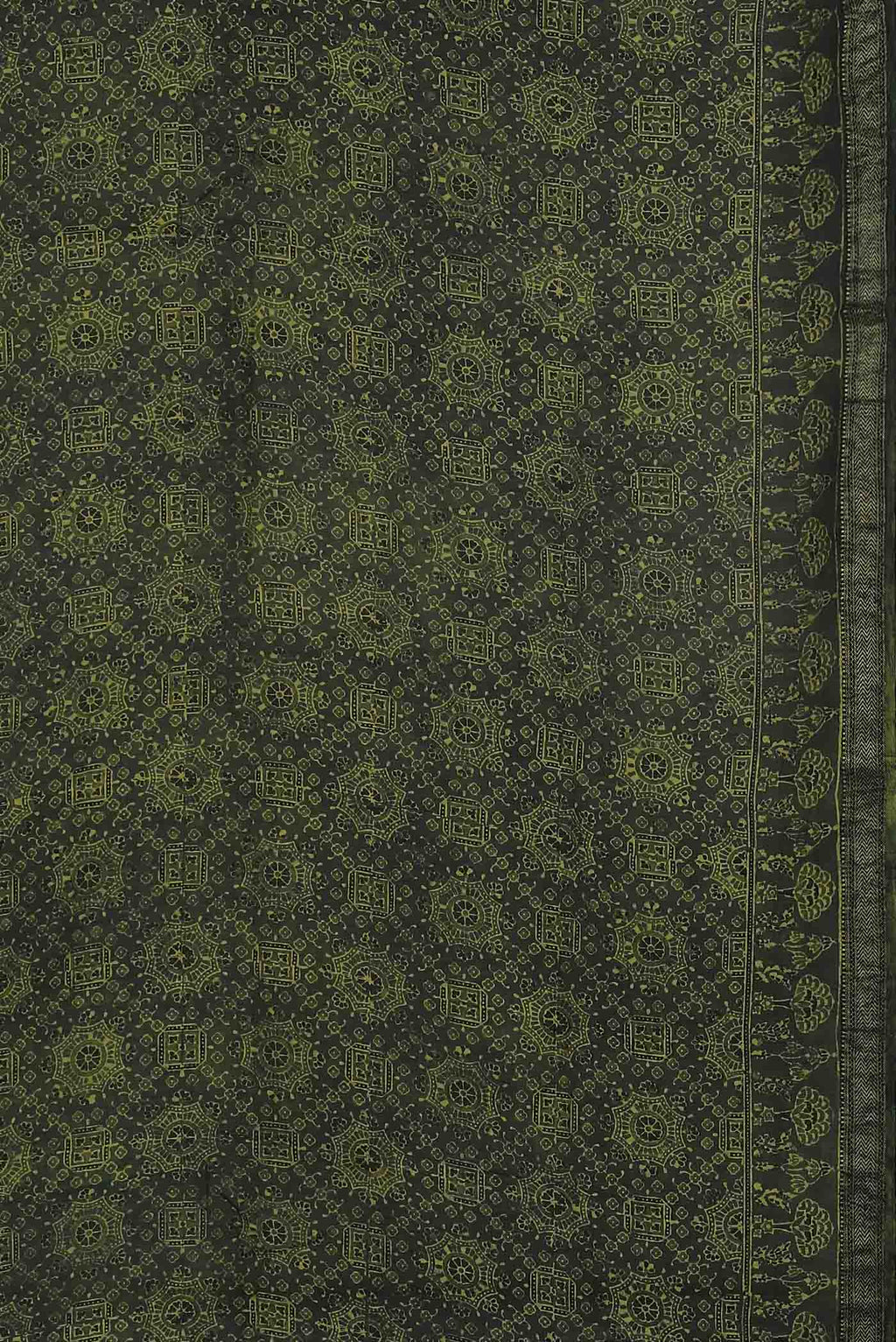 Green Maheshwari Silk Cotton Saree