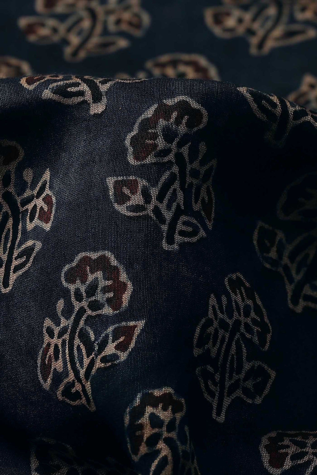 Indigo Maheshwari Silk Cotton Saree