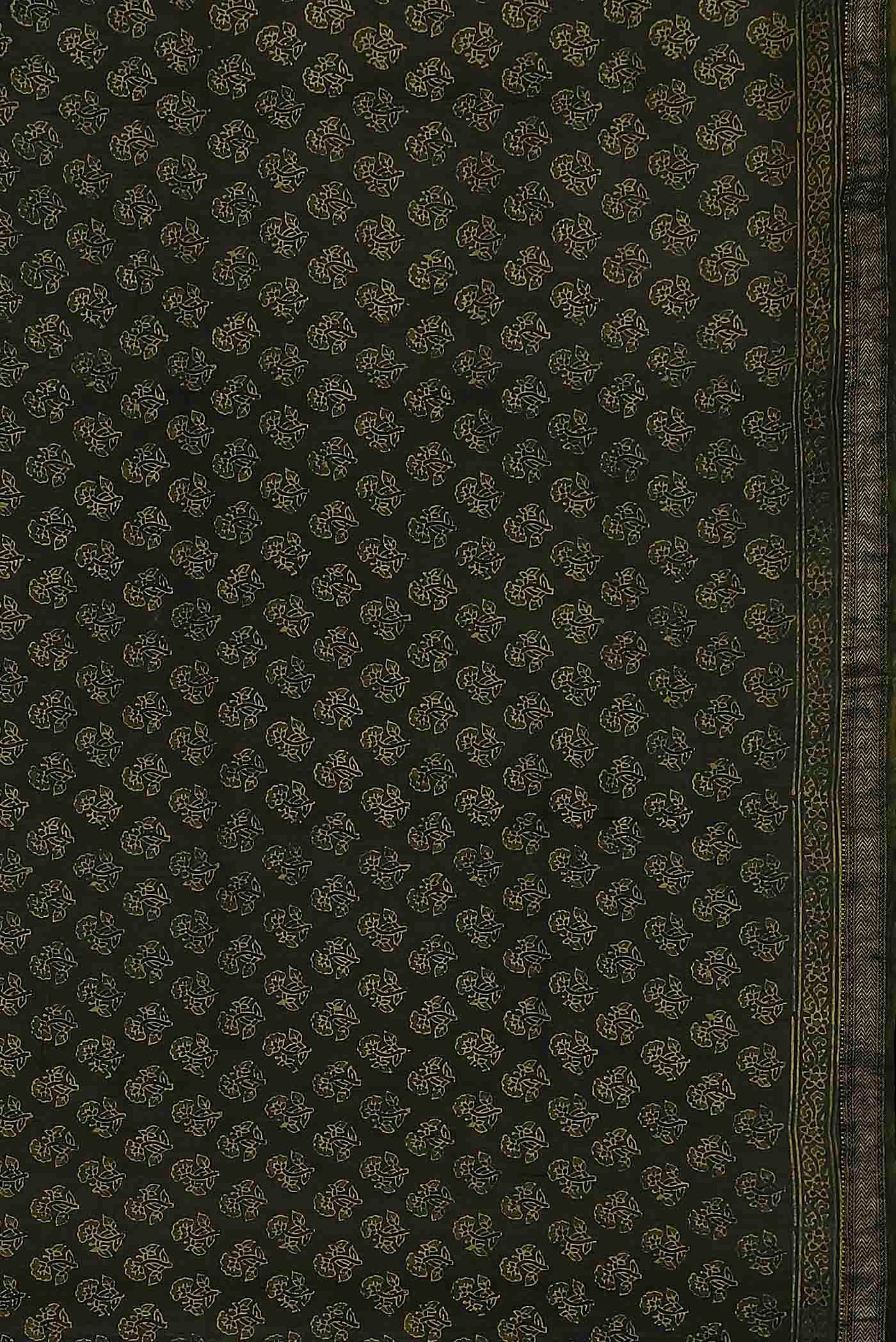 Green Maheshwari Silk Cotton Saree