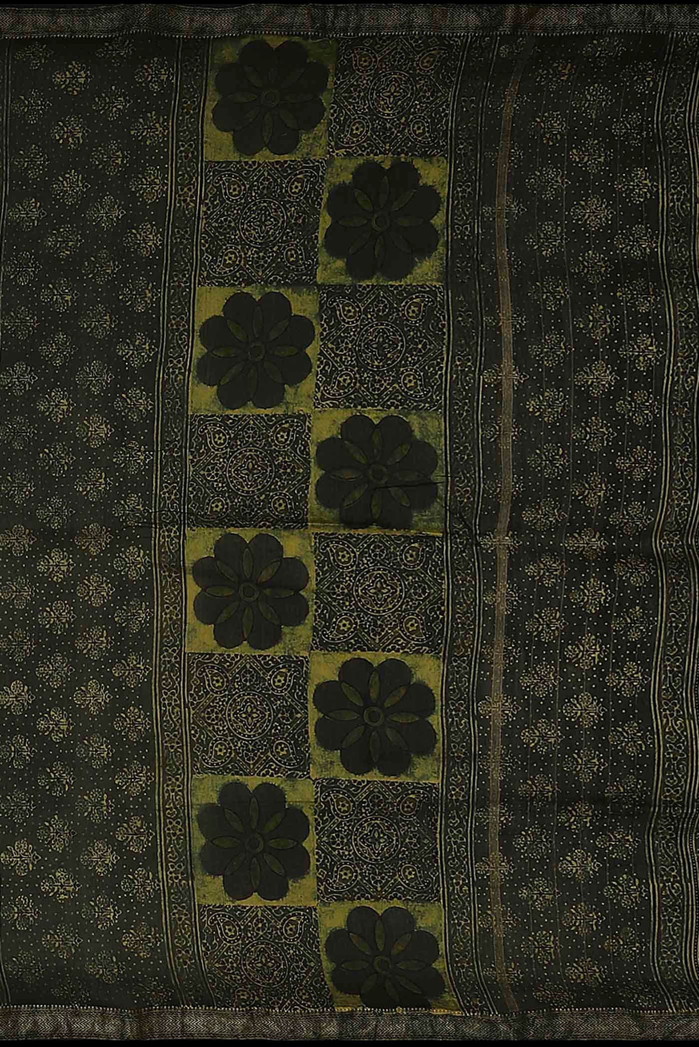 Green Maheshwari Silk Cotton Saree