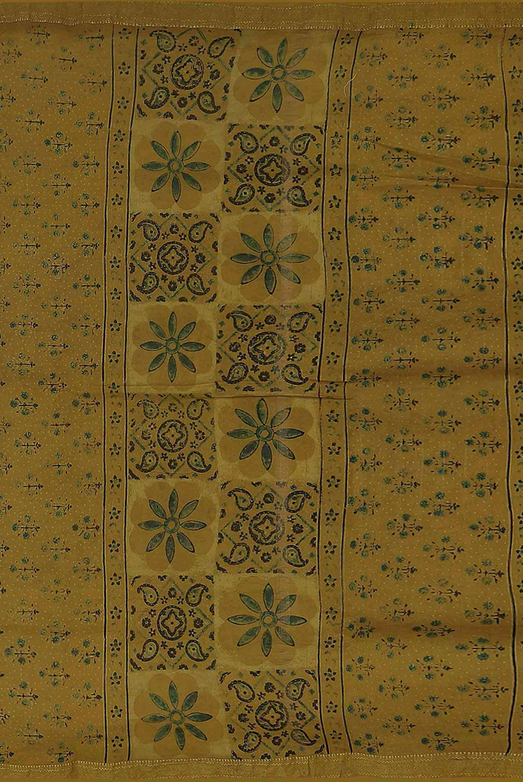 Yellow Maheshwari Silk Cotton Saree