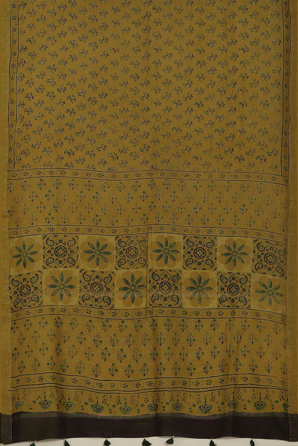 Yellow Maheshwari Silk Cotton Saree