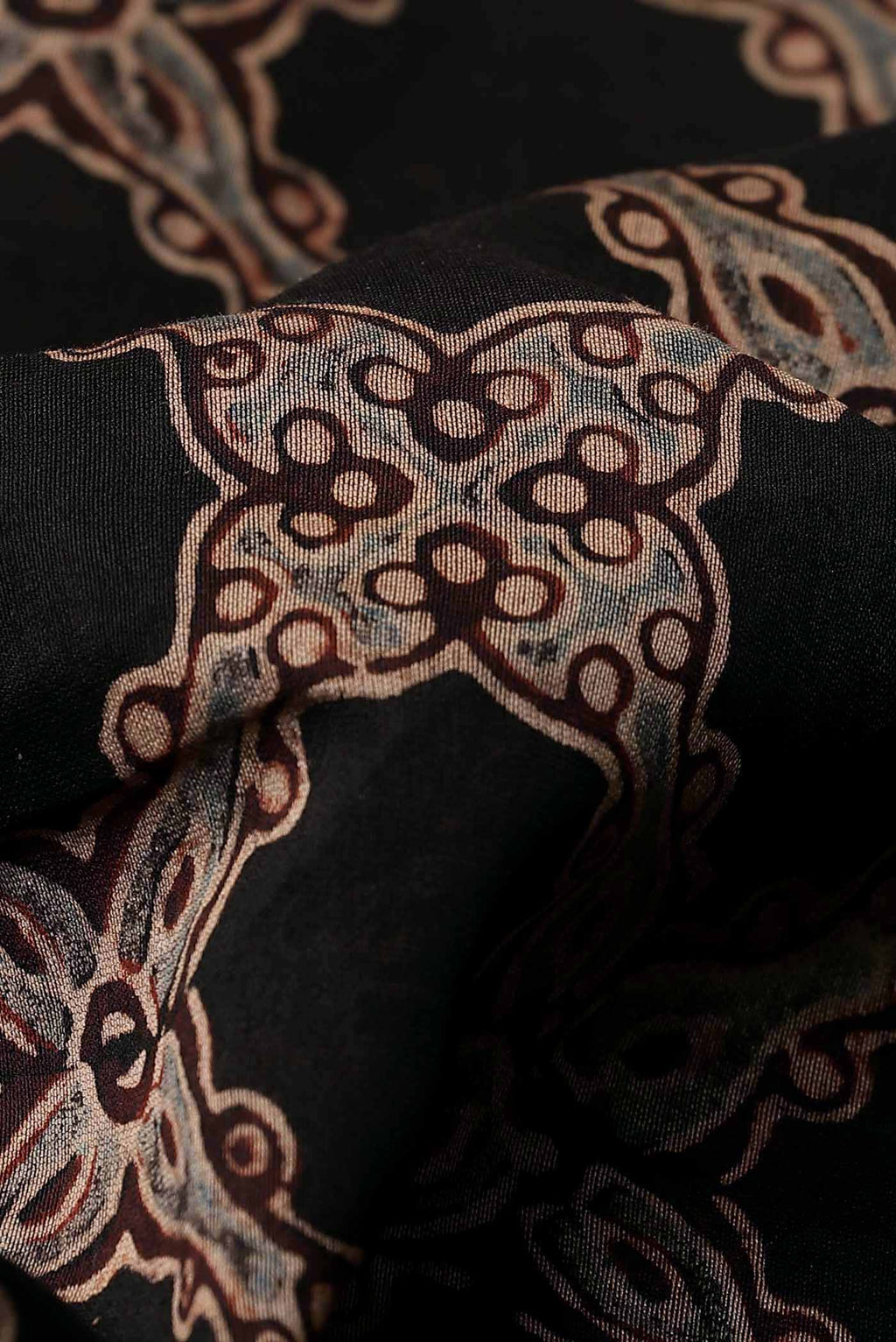 Black Chanderi Silk Cotton Saree