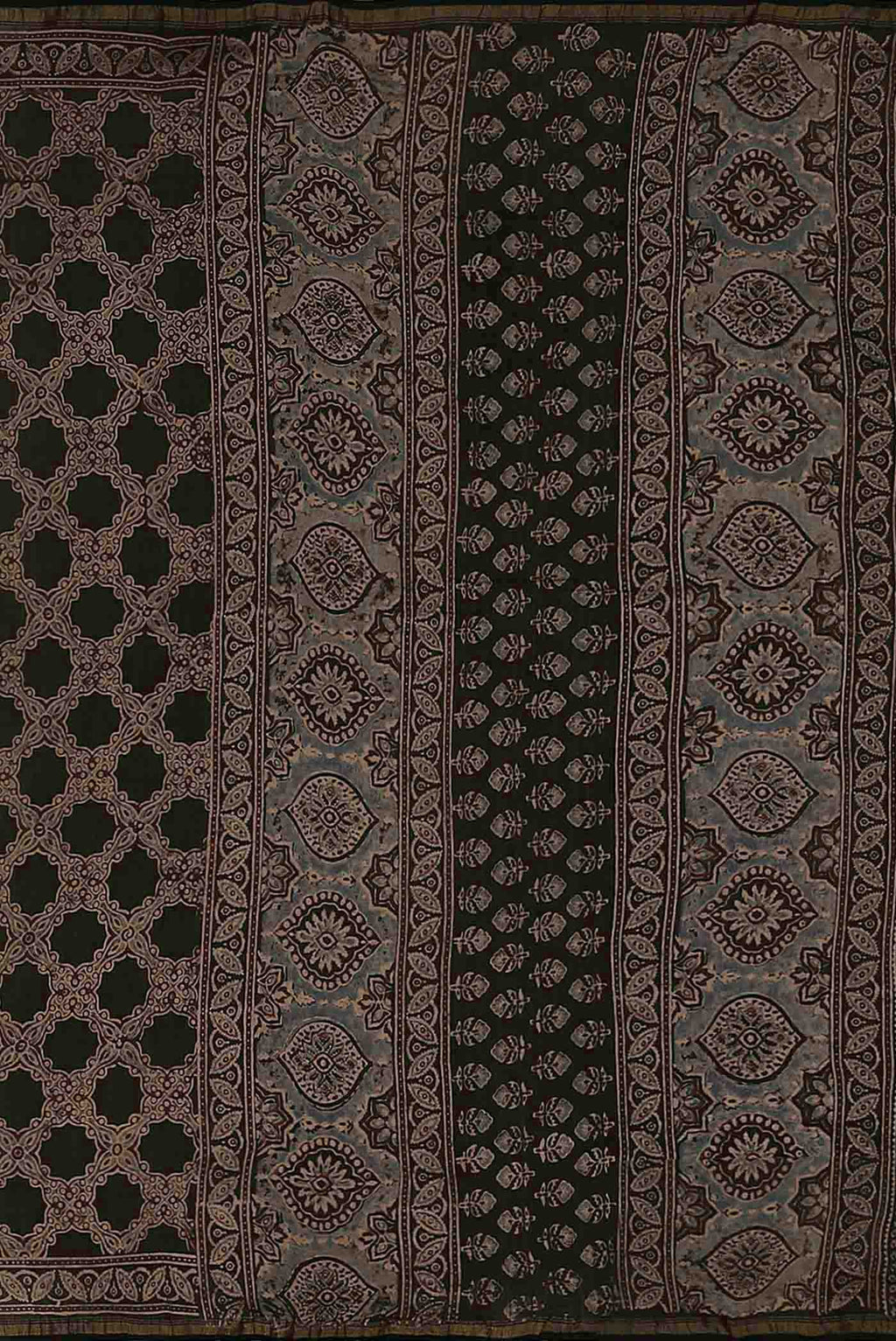 Black Chanderi Silk Cotton Saree