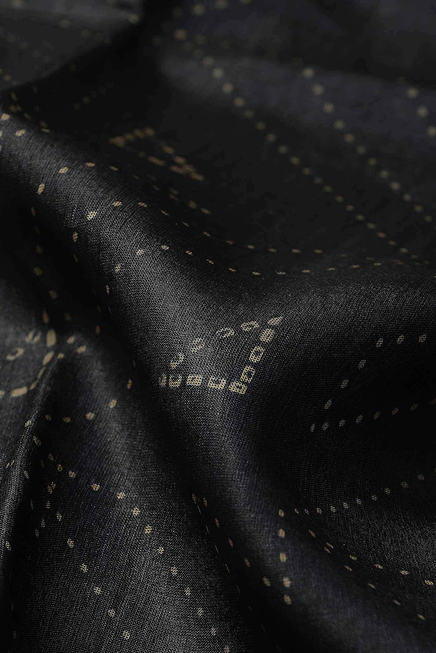 Black Bhagalpuri Tussar Silk Saree