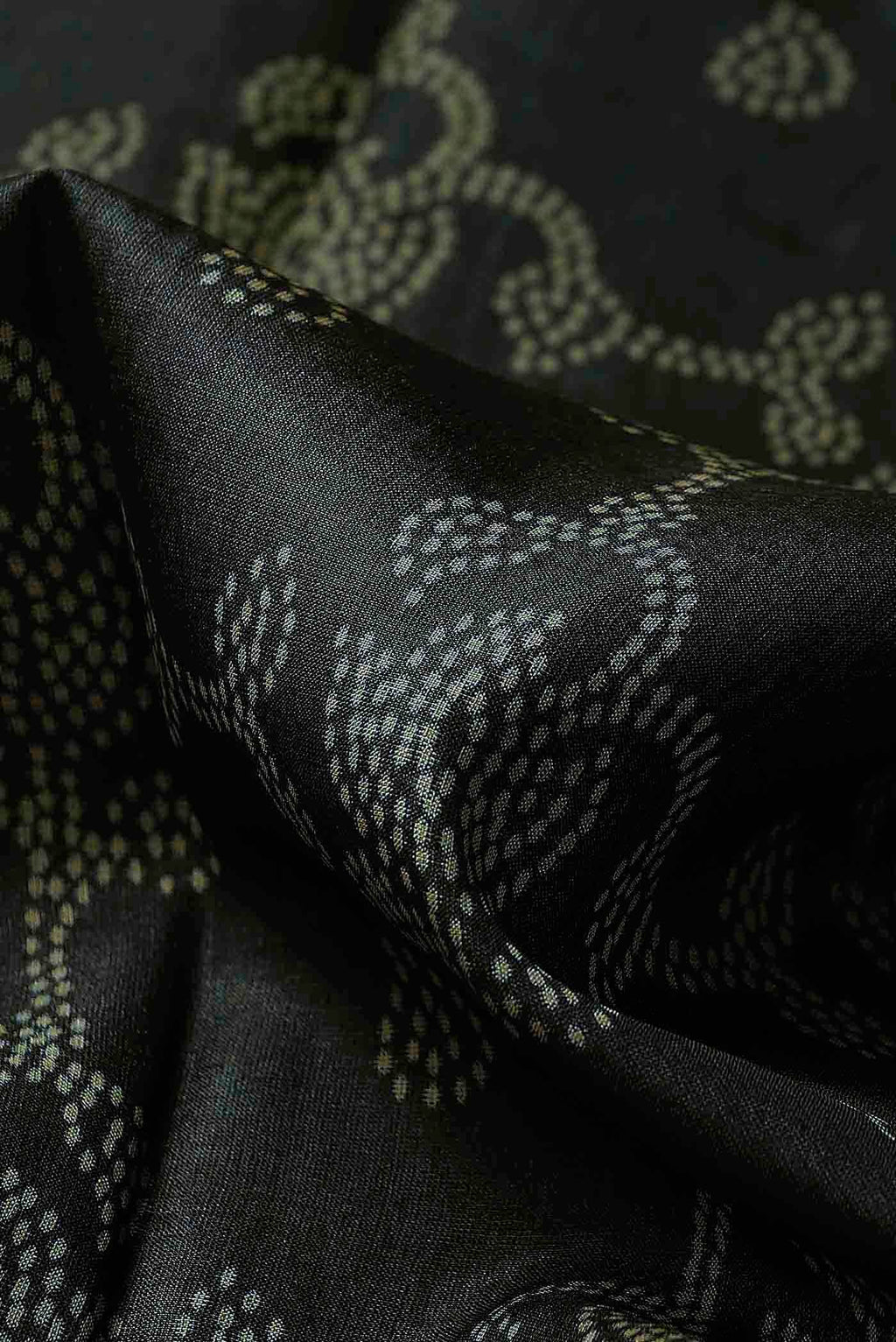 Black Banarasi Tussar Silk Saree