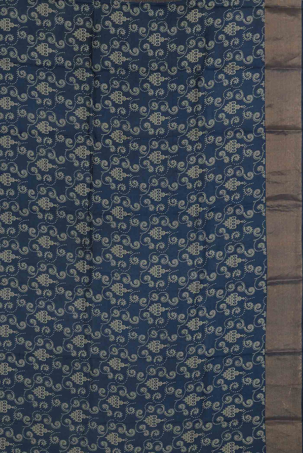 Blue Bhagalpuri Tussar Silk Saree