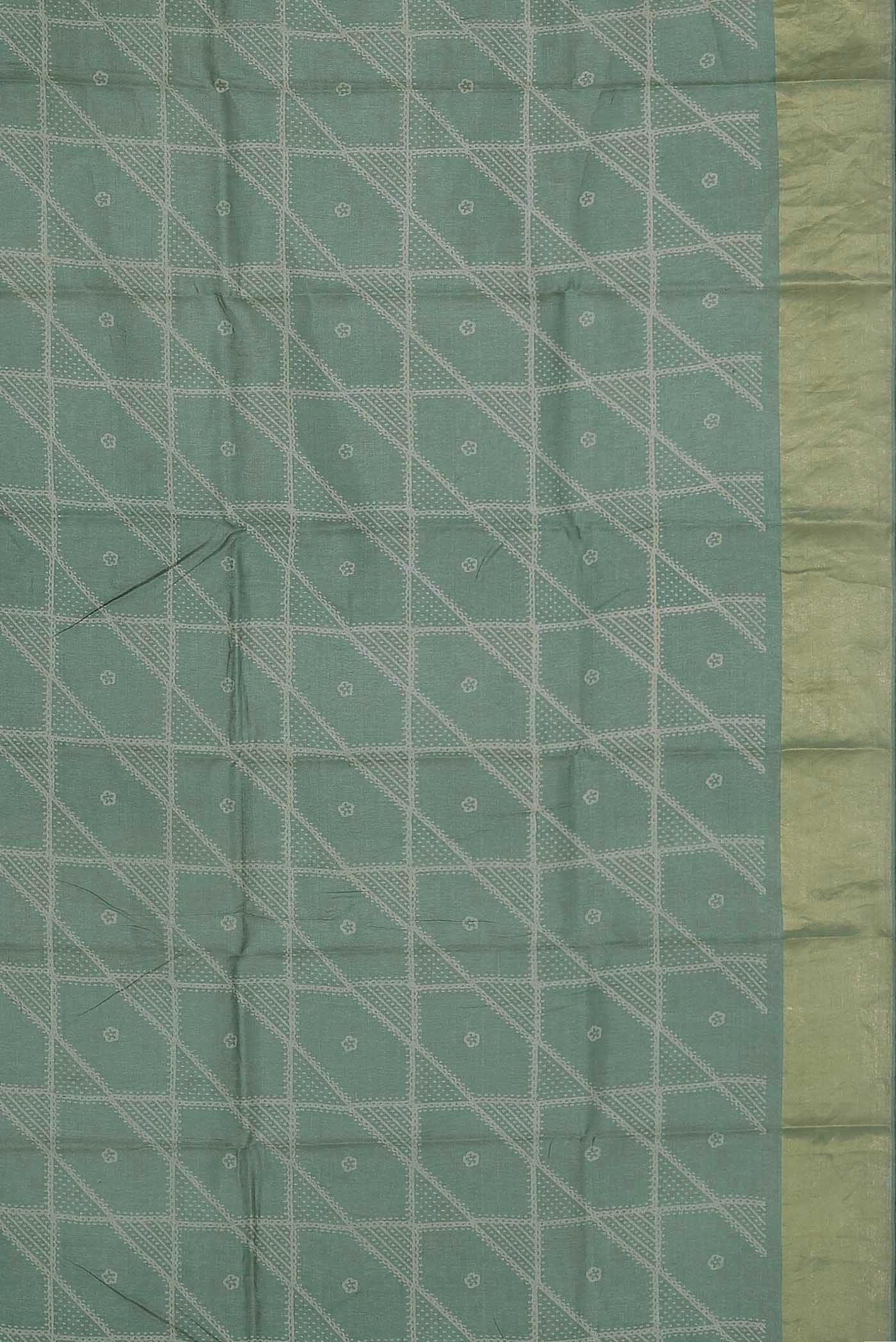 Green Bhagalpuri Tussar Silk Saree