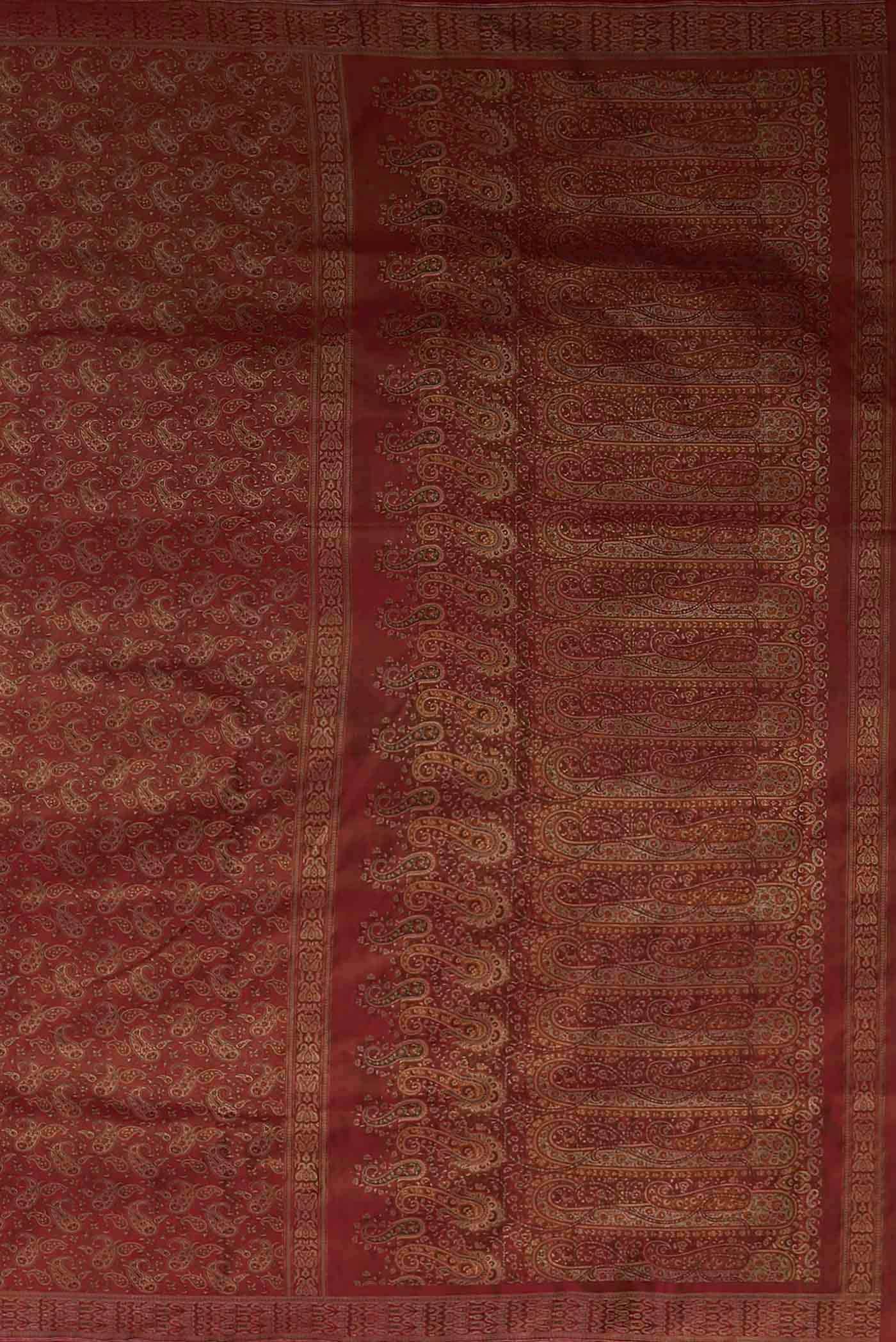 Red Banarasi Tanchoi Silk Saree