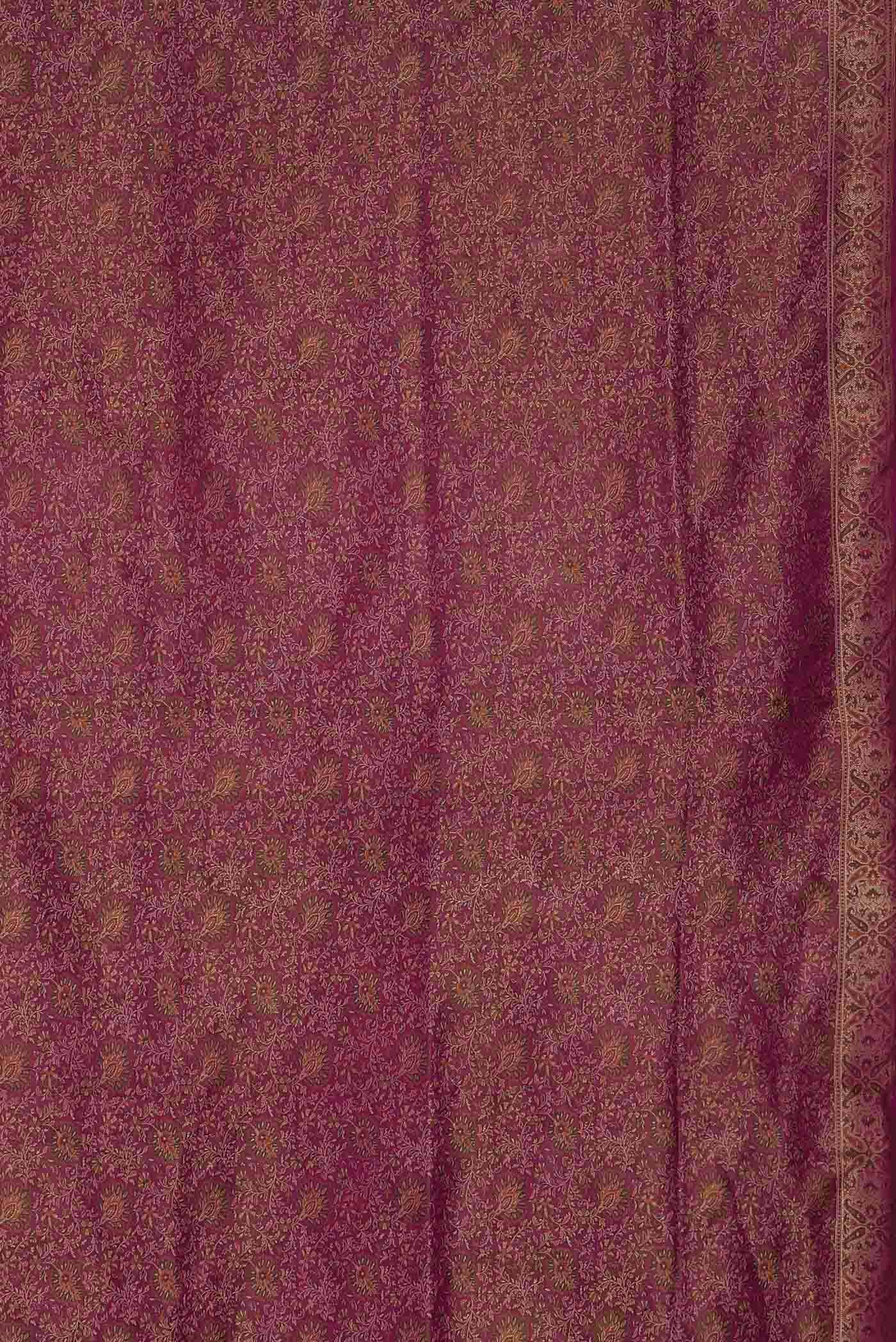 Pink Banarasi Tanchoi Silk Saree