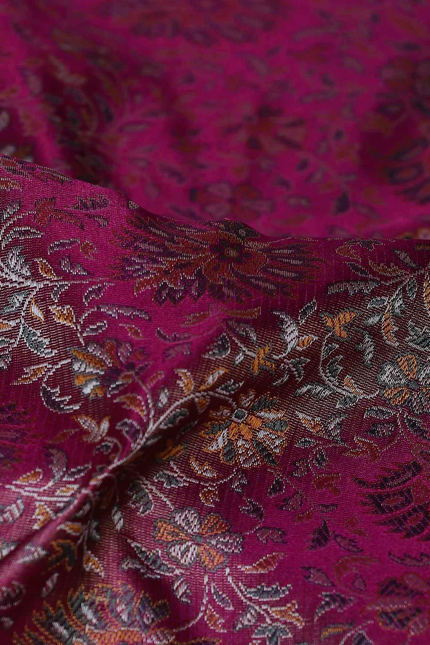 Pink Banarasi Tanchoi Silk Saree