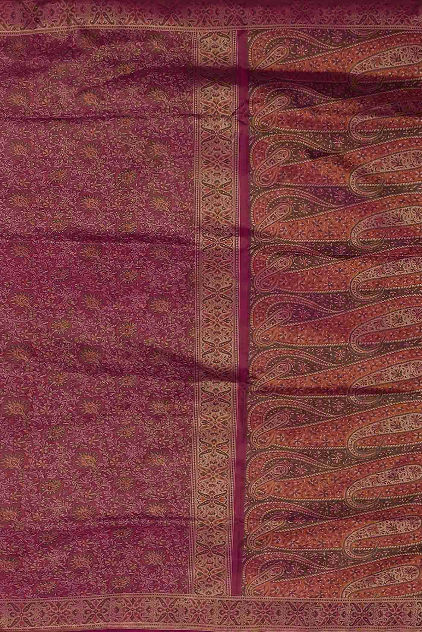 Pink Banarasi Tanchoi Silk Saree
