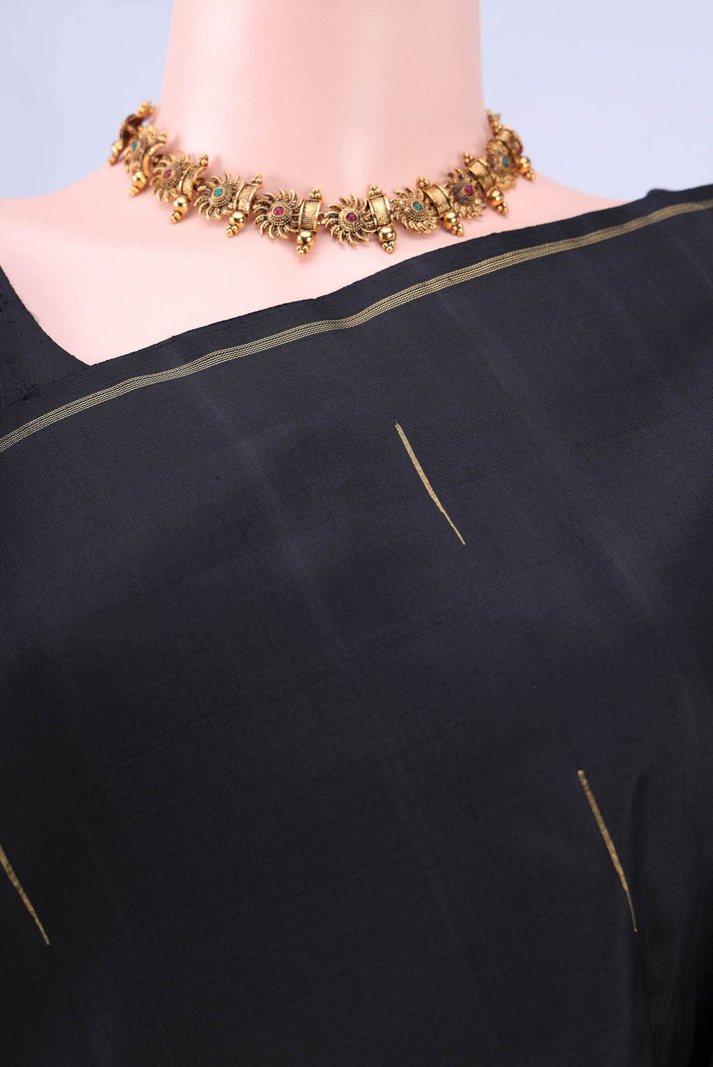 Black Kanchipuram Silk Saree
