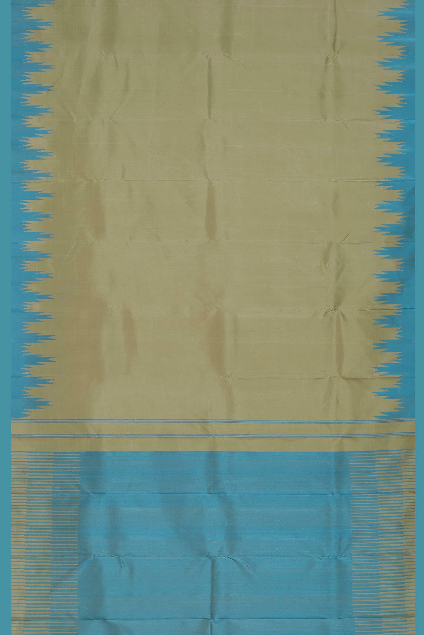 Beige Kanchipuram Silk Saree